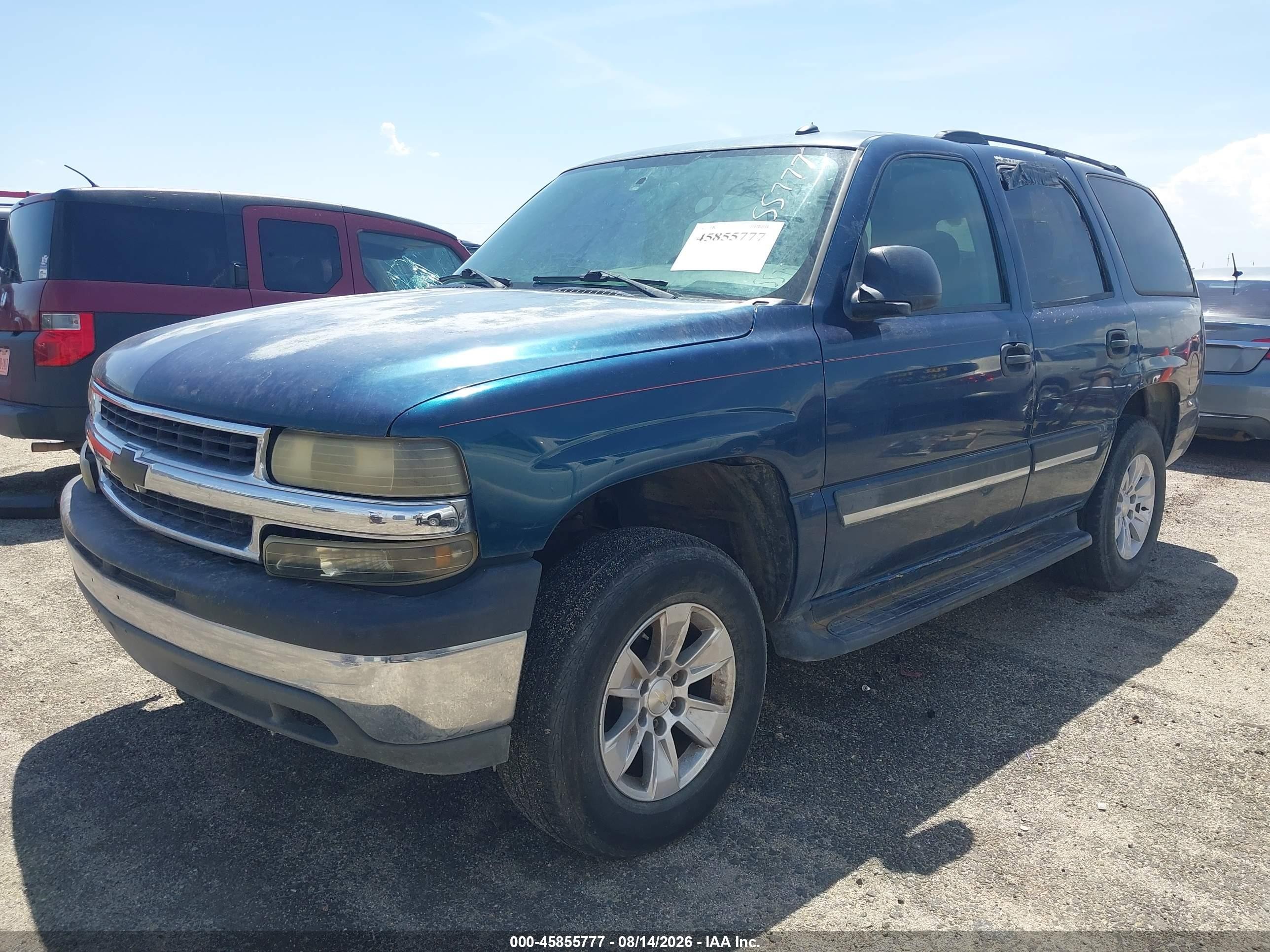 2005 Chevrolet Tahoe Ls Blue vin: 1GNEC13V15R157816