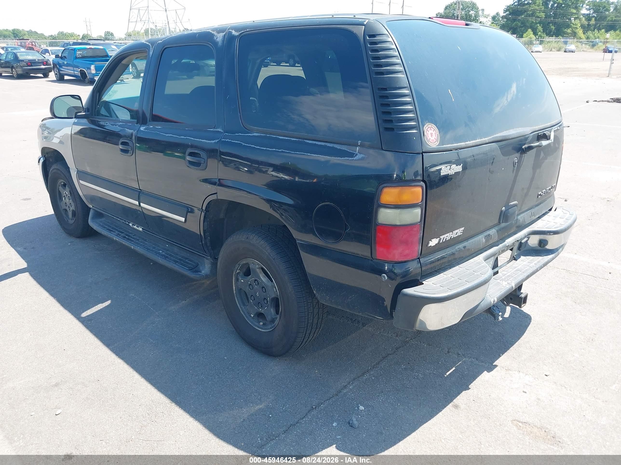 2004 Chevrolet Tahoe Ls Black vin: 1GNEC13V24J327873
