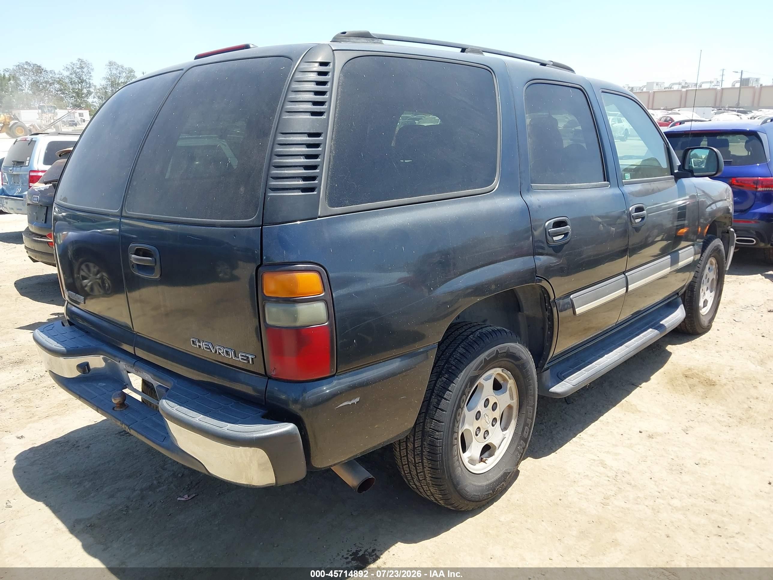 2004 Chevrolet Tahoe Ls Gray vin: 1GNEC13V24R284346