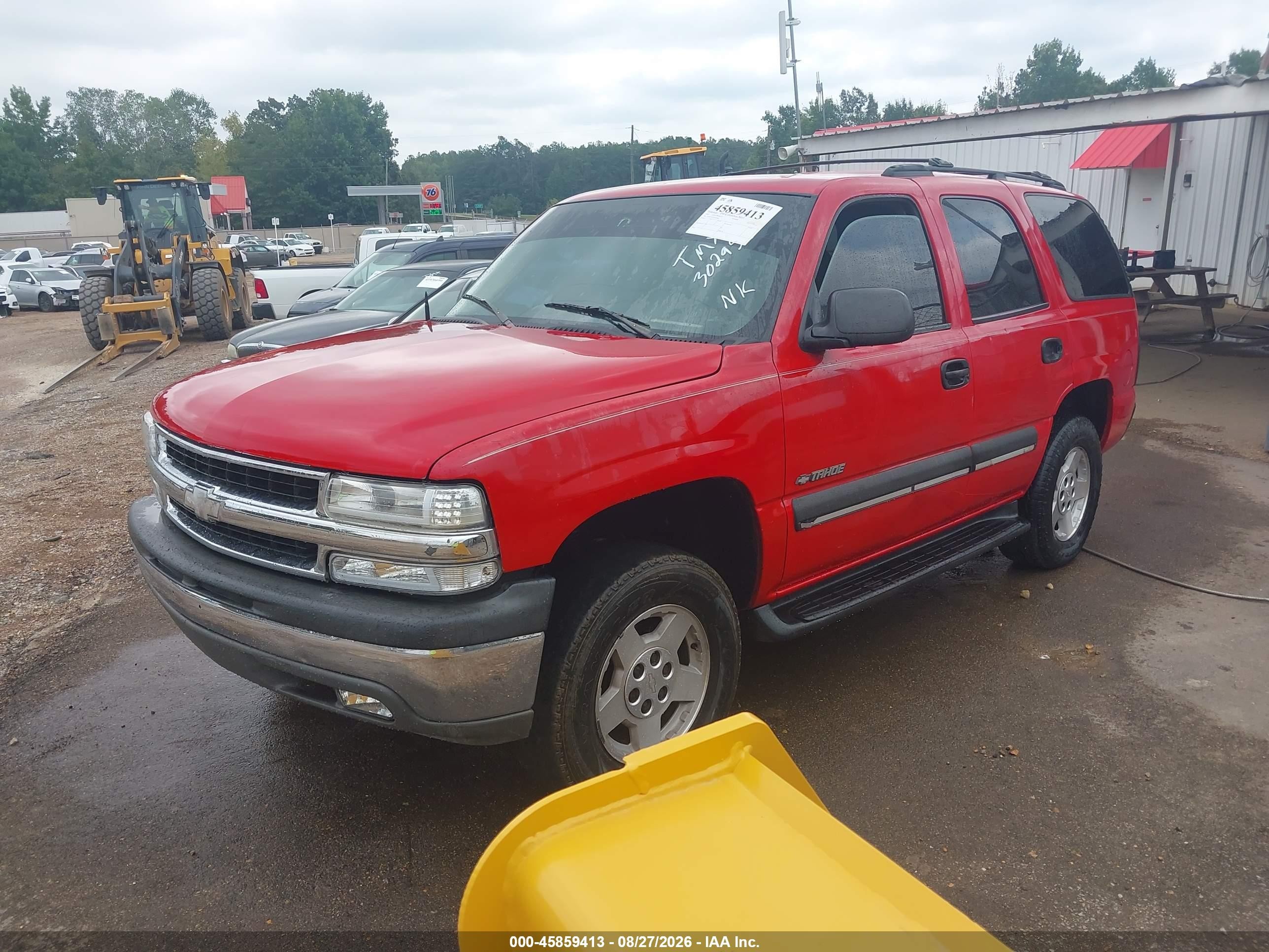 2002 Chevrolet Tahoe Ls Red vin: 1GNEC13V42R302956