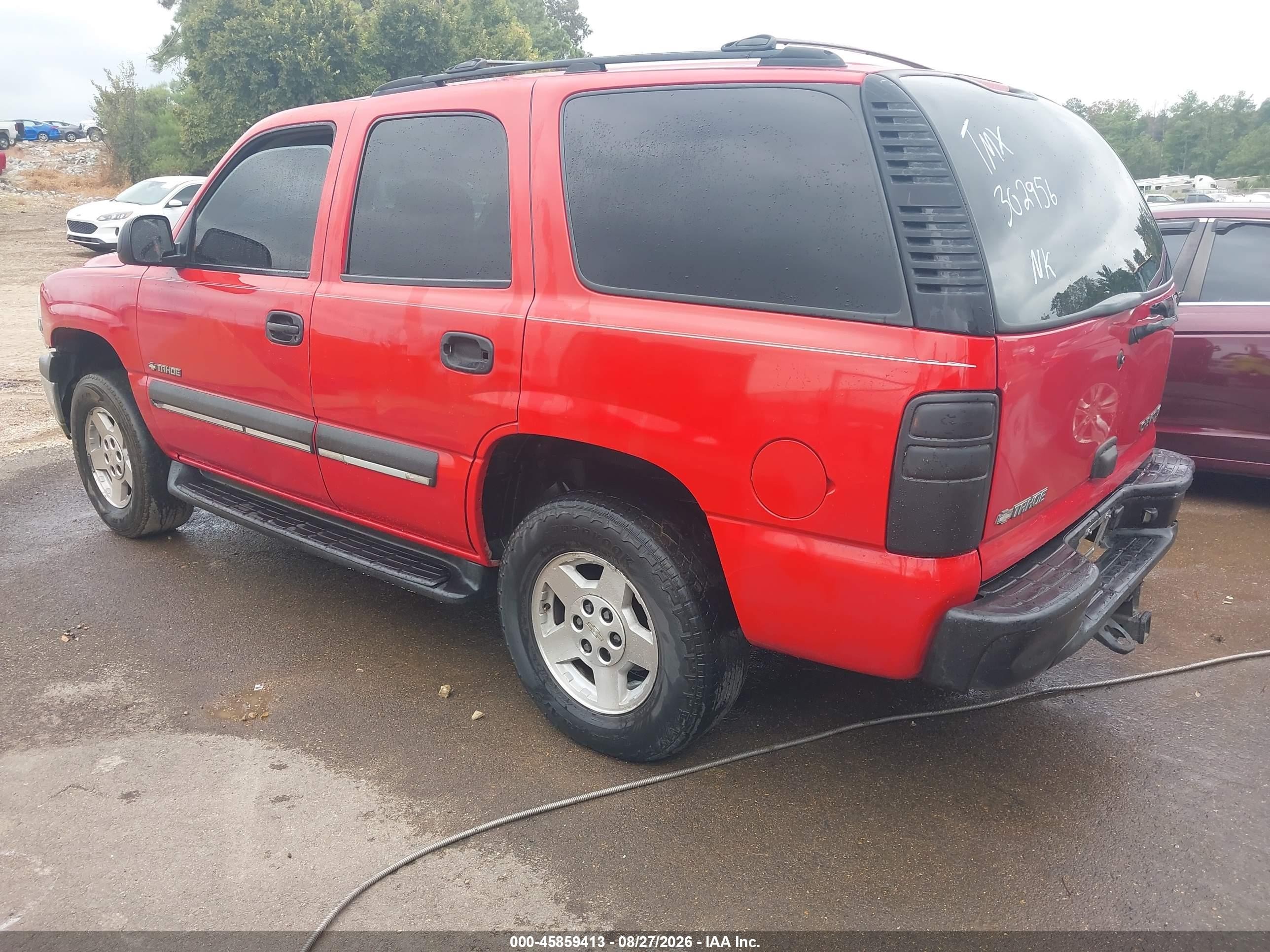 2002 Chevrolet Tahoe Ls Red vin: 1GNEC13V42R302956