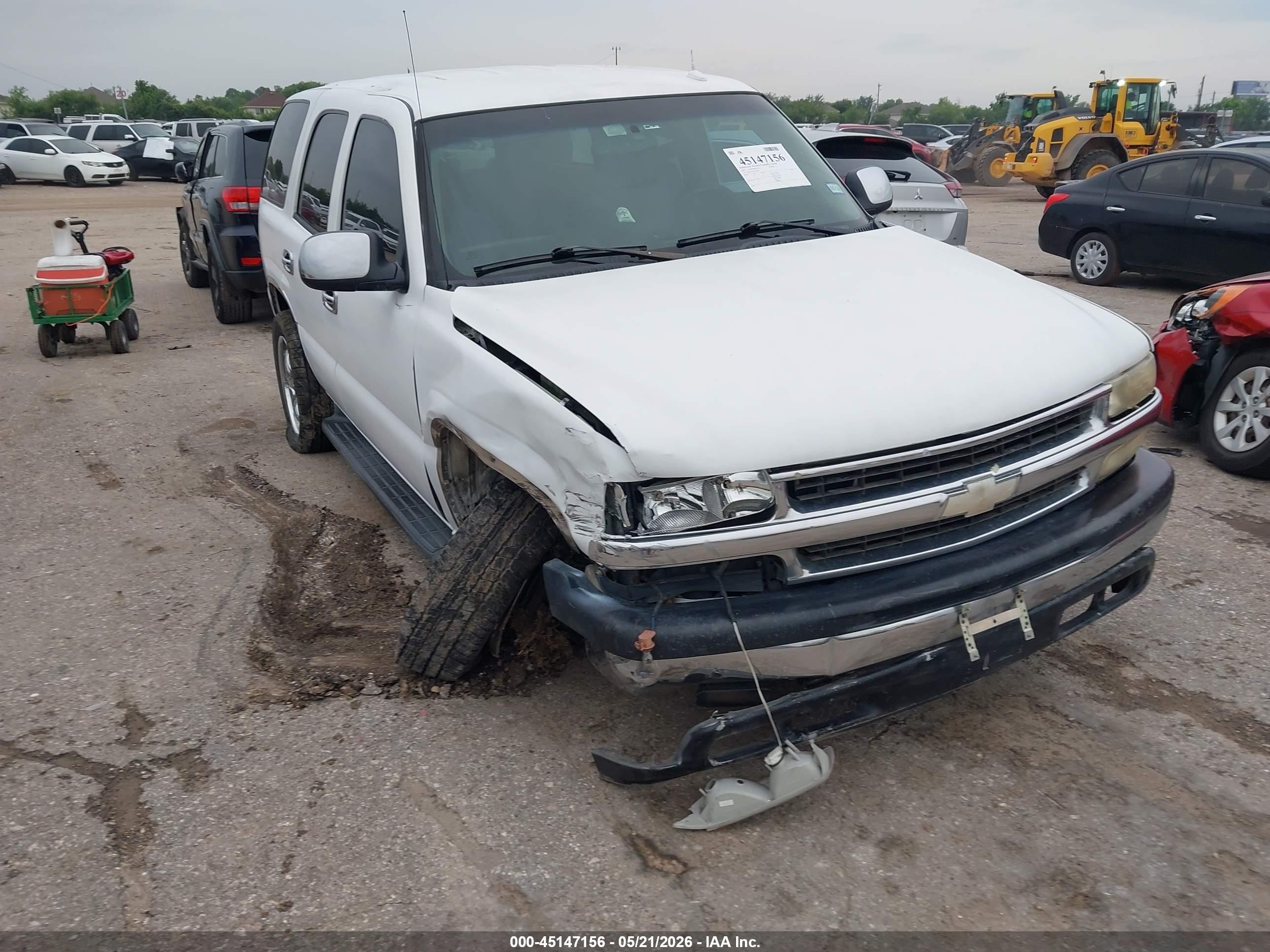 2005 Chevrolet Tahoe Ls White vin: 1GNEC13V65J245789