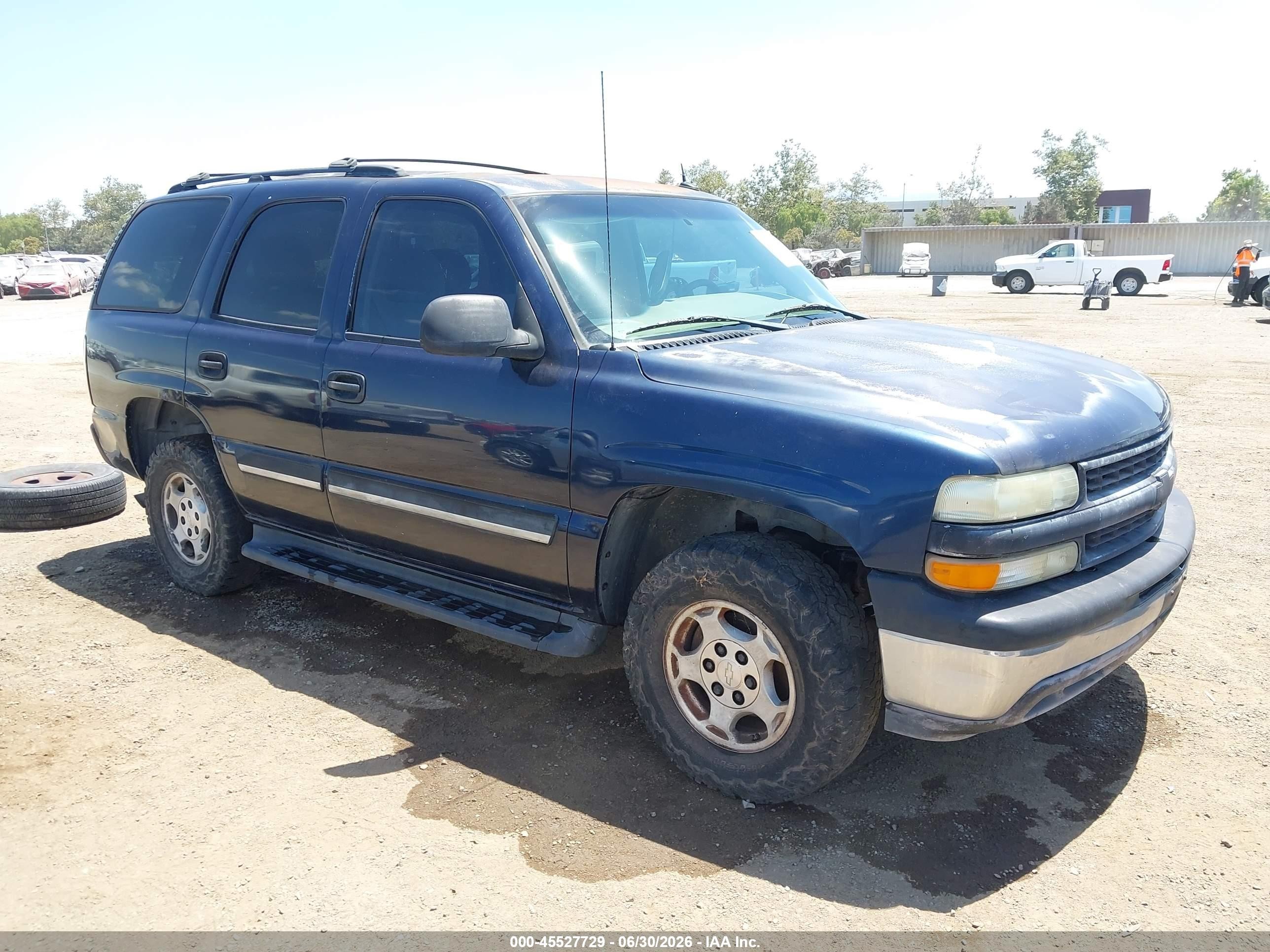 2005 Chevrolet Tahoe Ls Blue vin: 1GNEC13V65R112306