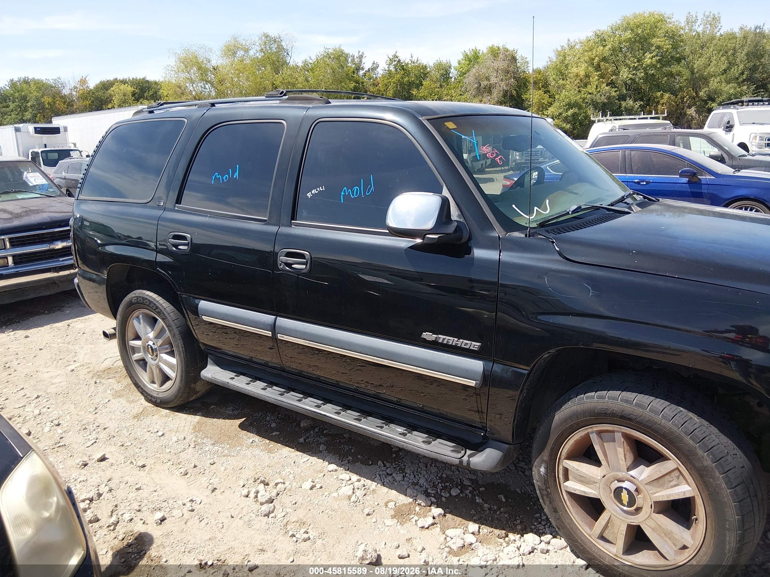2002 Chevrolet Tahoe Ls Black vin: 1GNEC13V72R268544