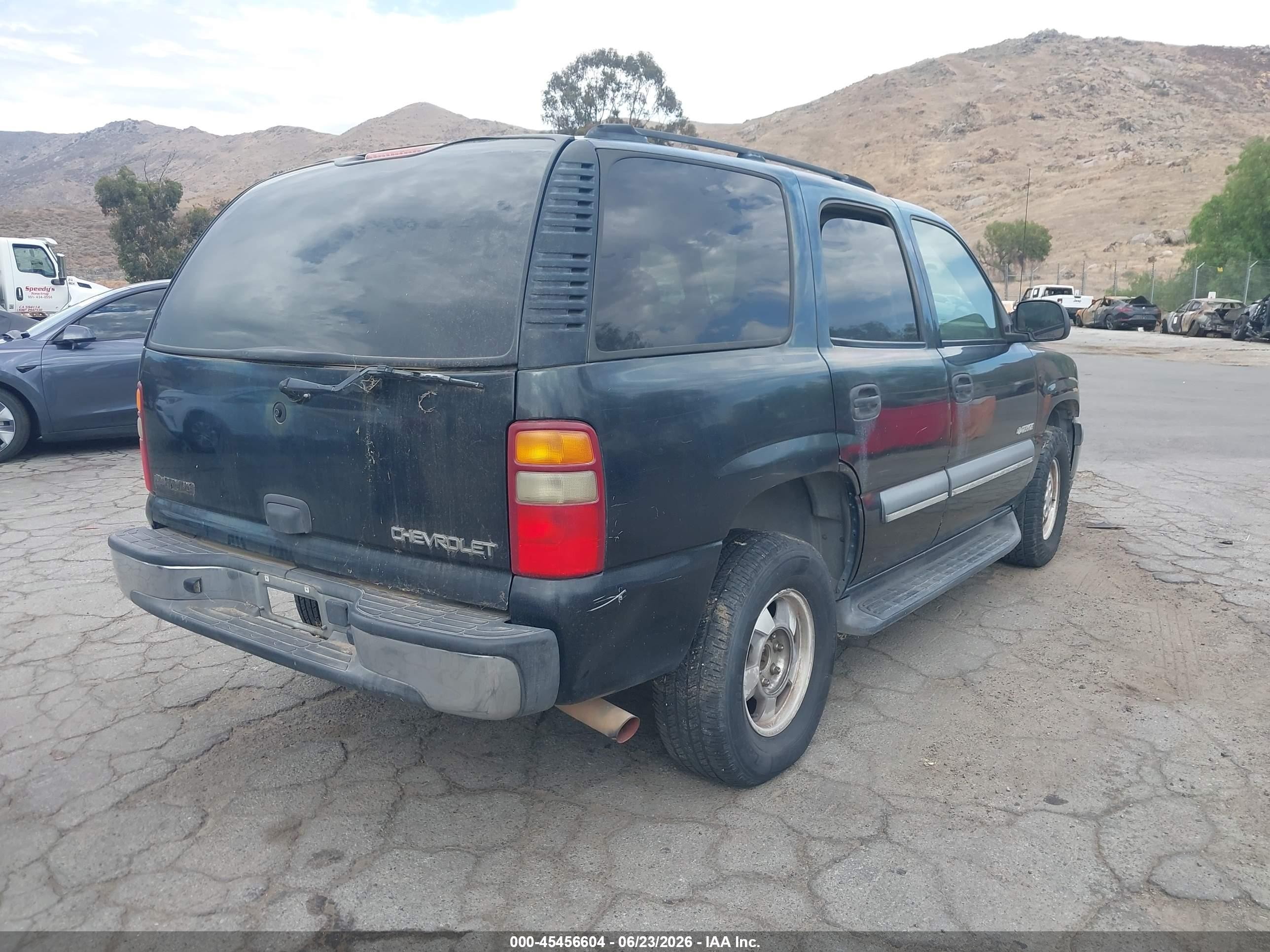 2003 Chevrolet Tahoe Ls Blue vin: 1GNEC13V73R235996