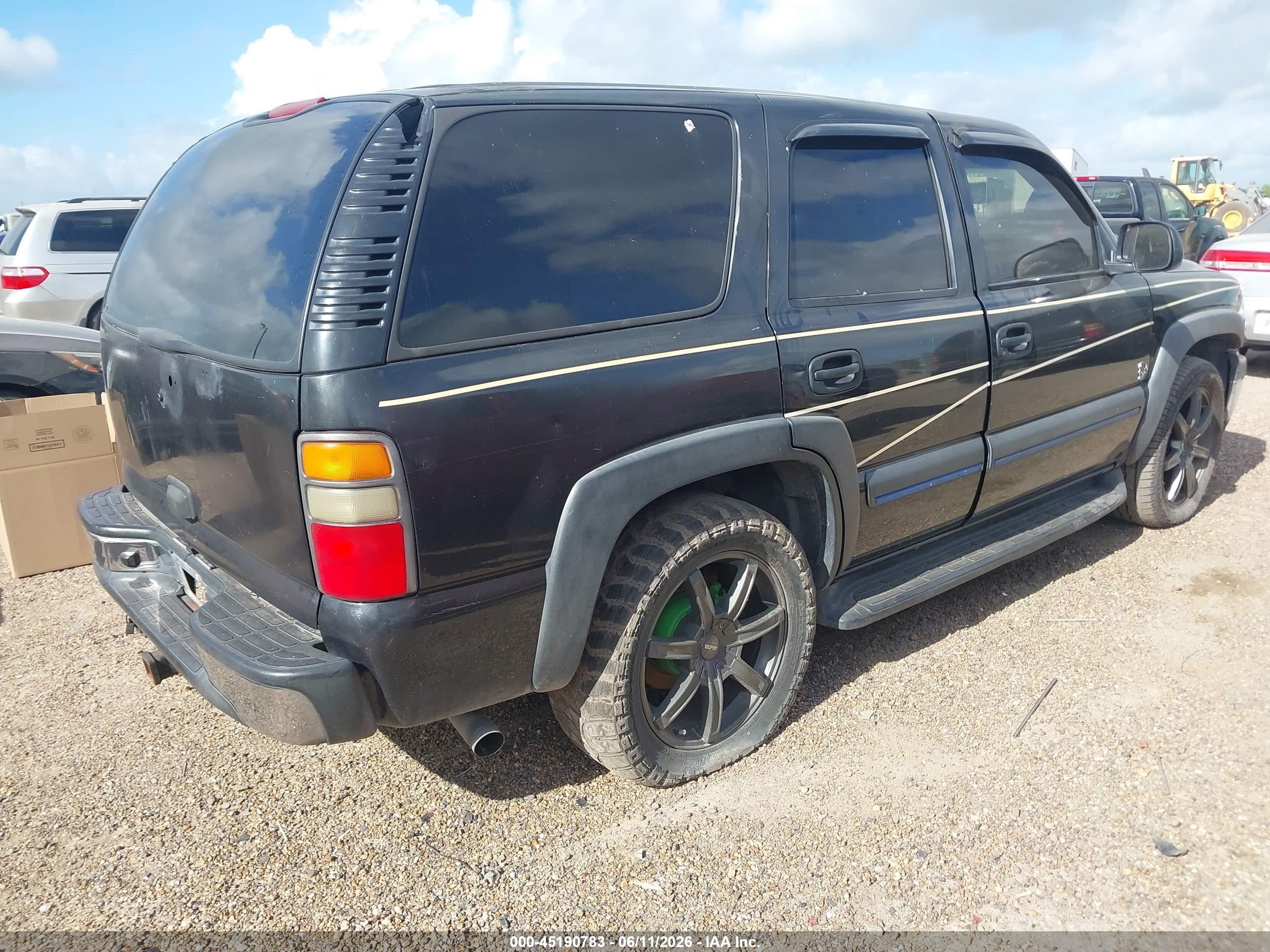 2003 Chevrolet Tahoe Ls Black vin: 1GNEC13V73R252359