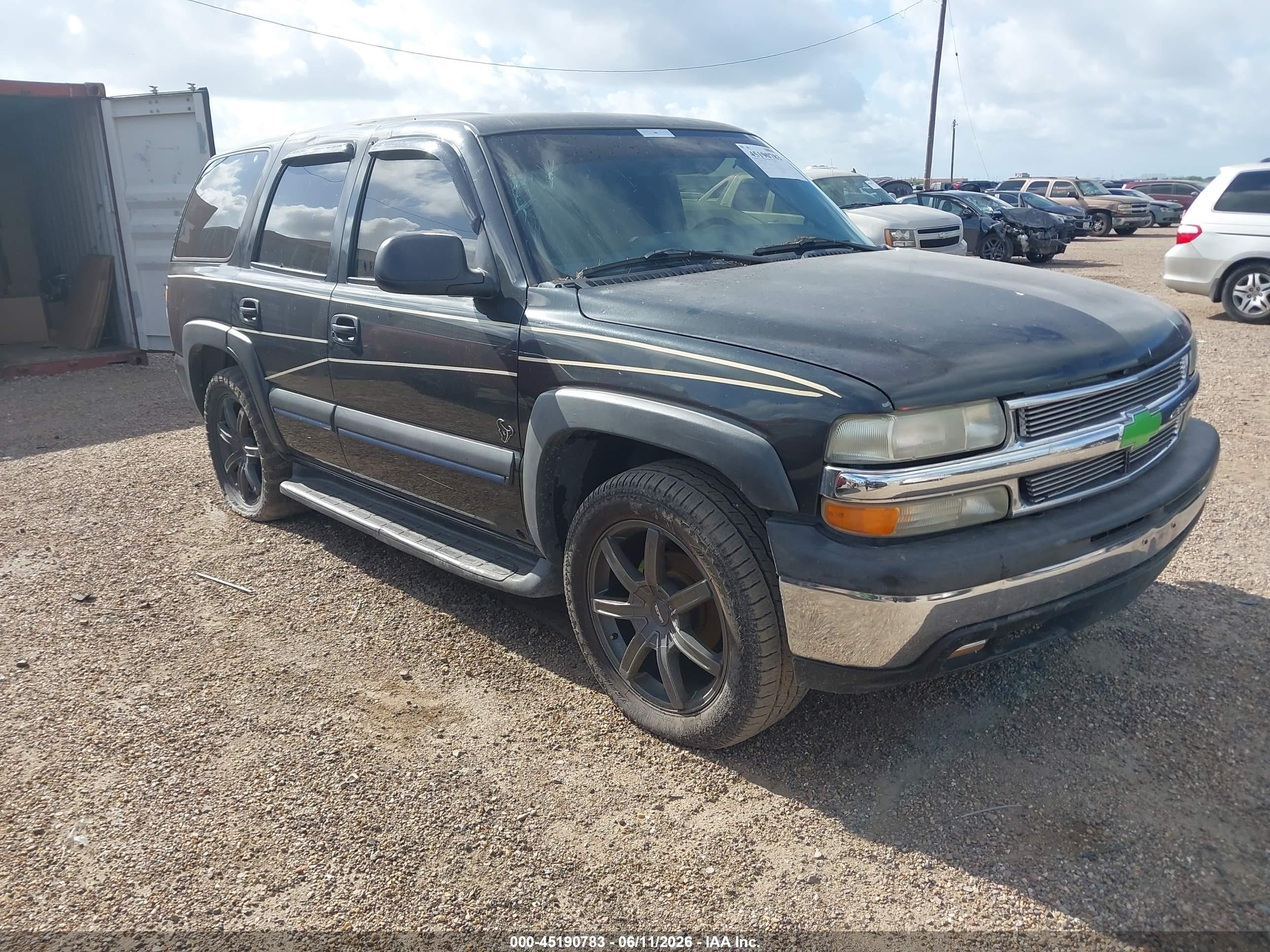 2003 Chevrolet Tahoe Ls Black vin: 1GNEC13V73R252359