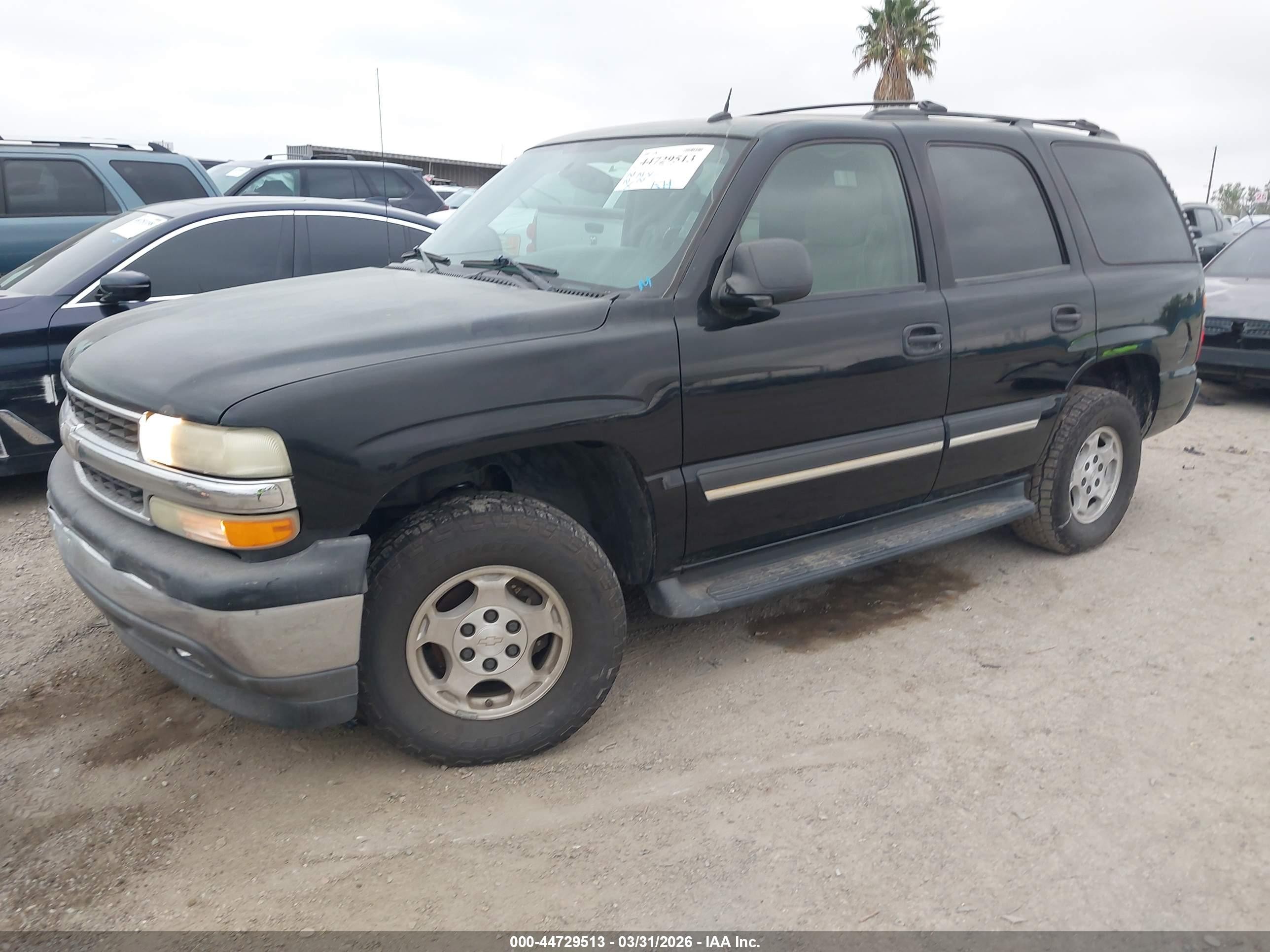2005 Chevrolet Tahoe Ls Black vin: 1GNEC13V75R259525