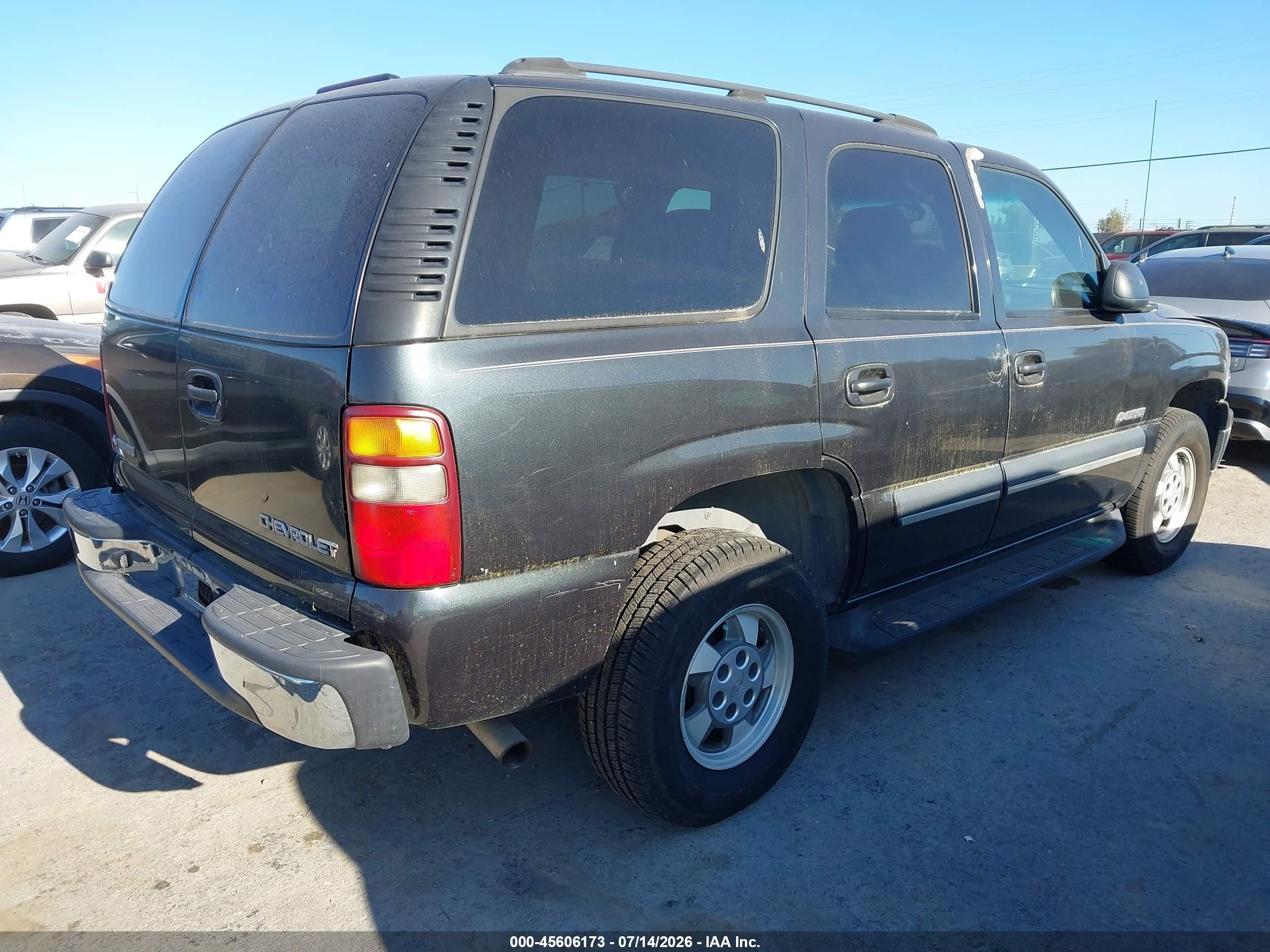 2003 Chevrolet Tahoe Ls Black vin: 1GNEC13V83R208760
