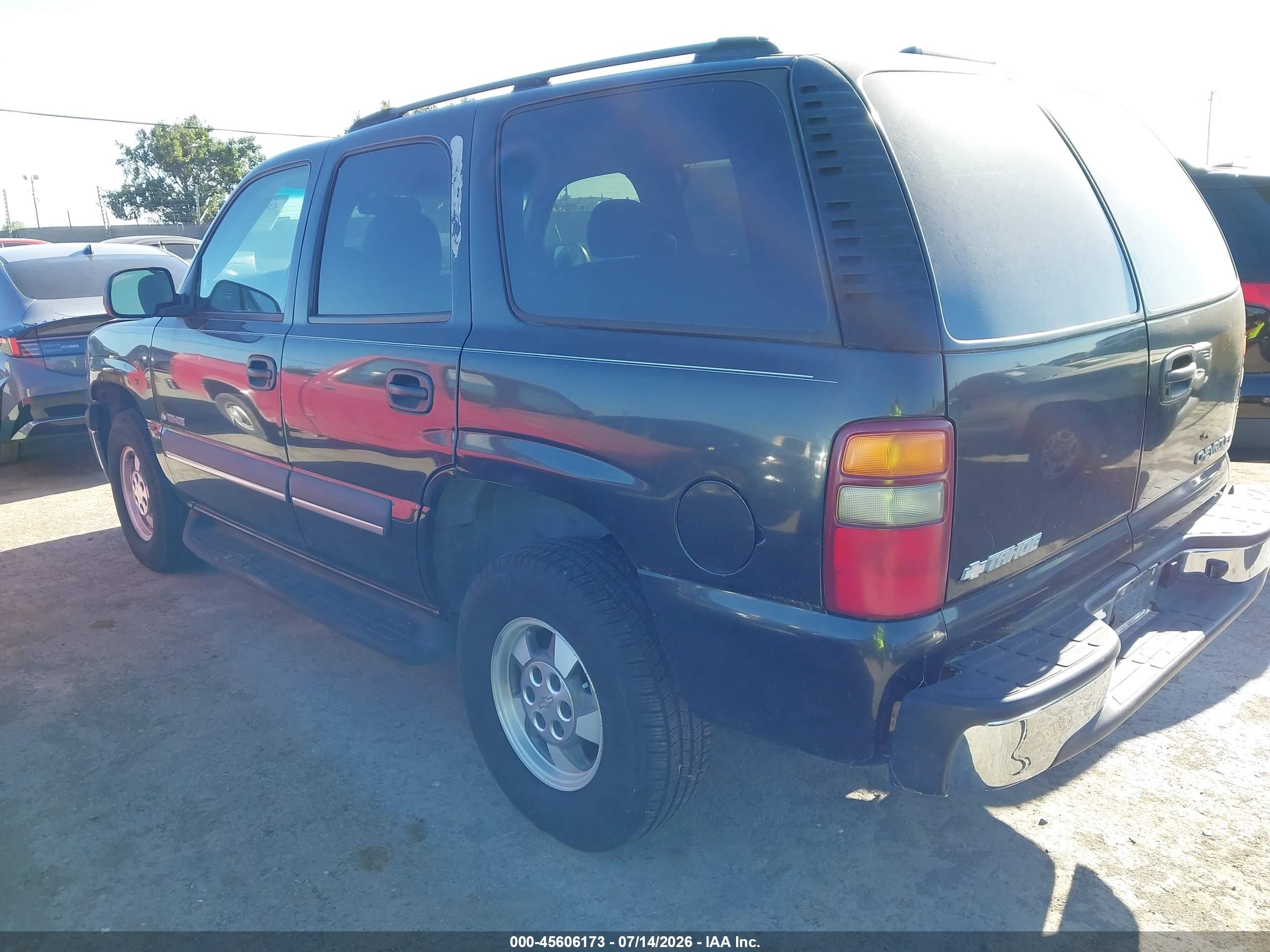 2003 Chevrolet Tahoe Ls Black vin: 1GNEC13V83R208760