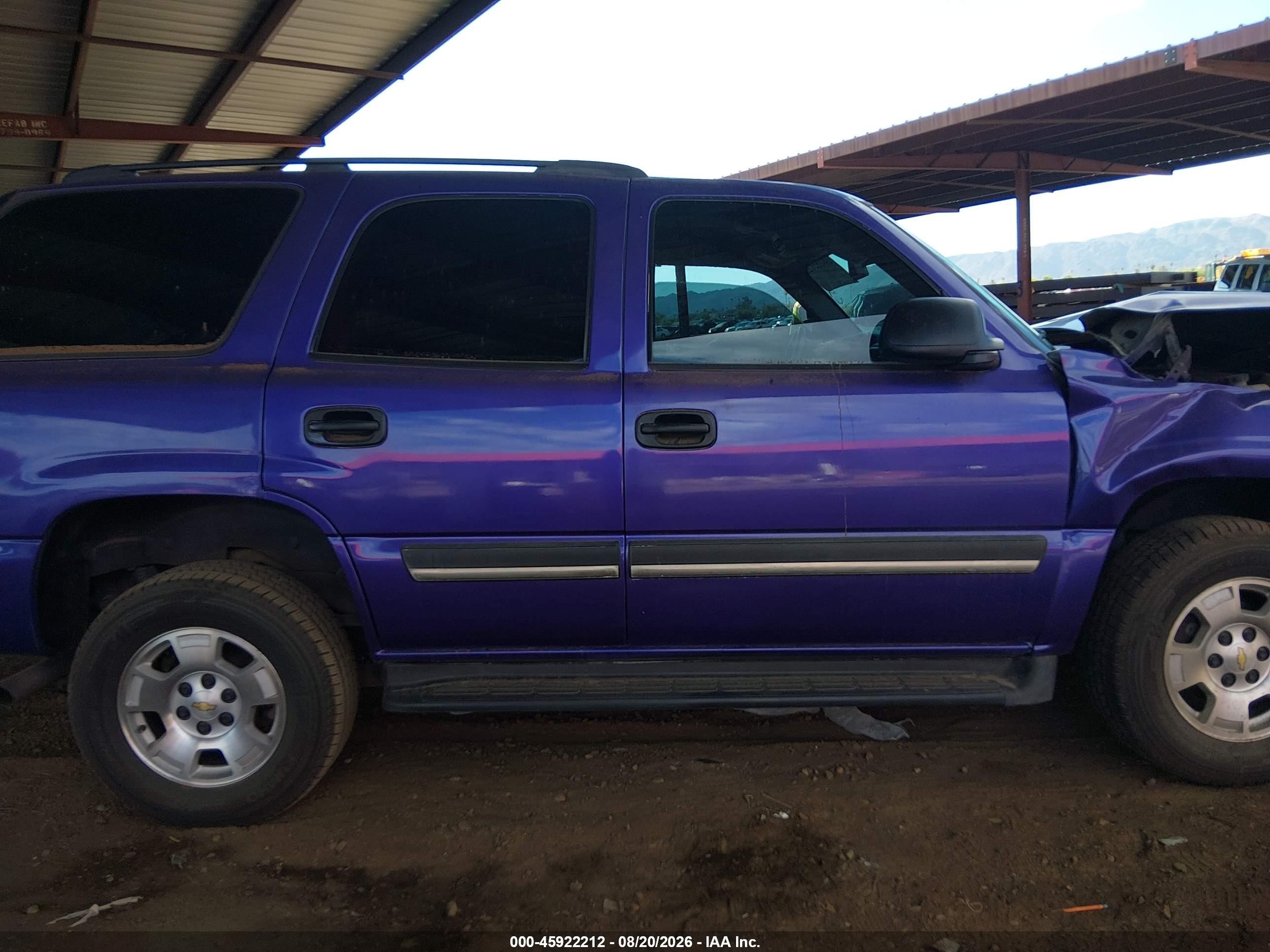 2005 Chevrolet Tahoe Ls Purple vin: 1GNEC13V85J244255