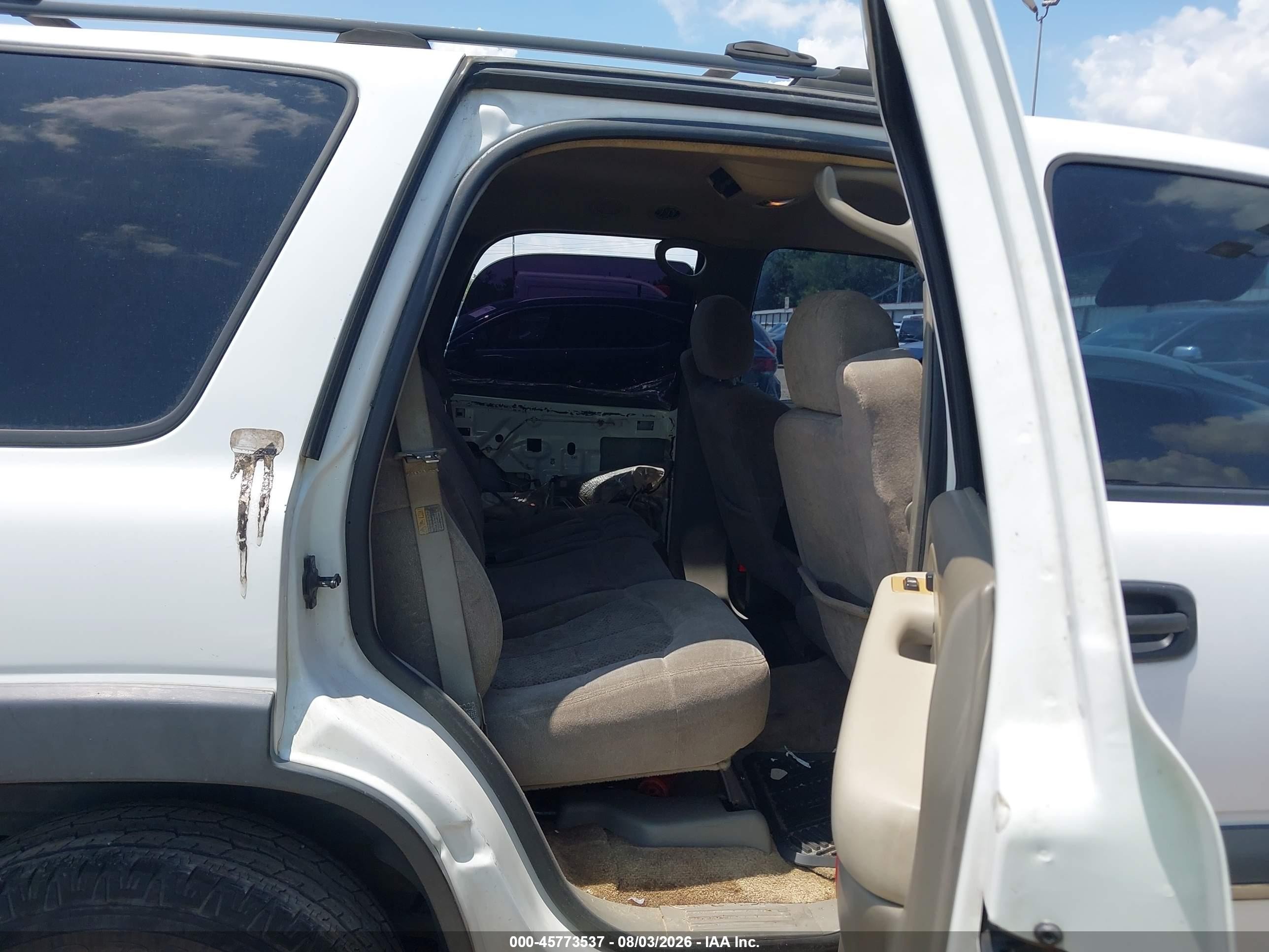 2002 Chevrolet Tahoe Ls White vin: 1GNEC13V92R150480