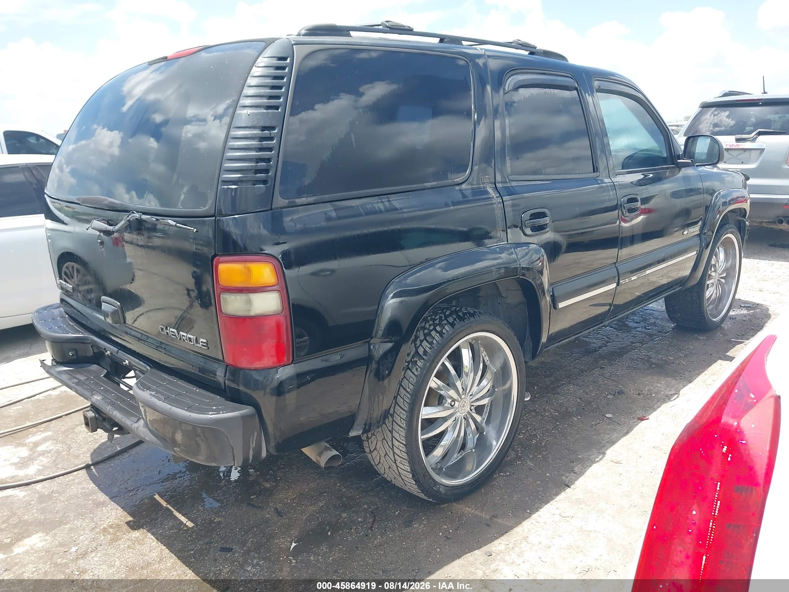 2002 Chevrolet Tahoe Lt Black vin: 1GNEC13Z02R198727