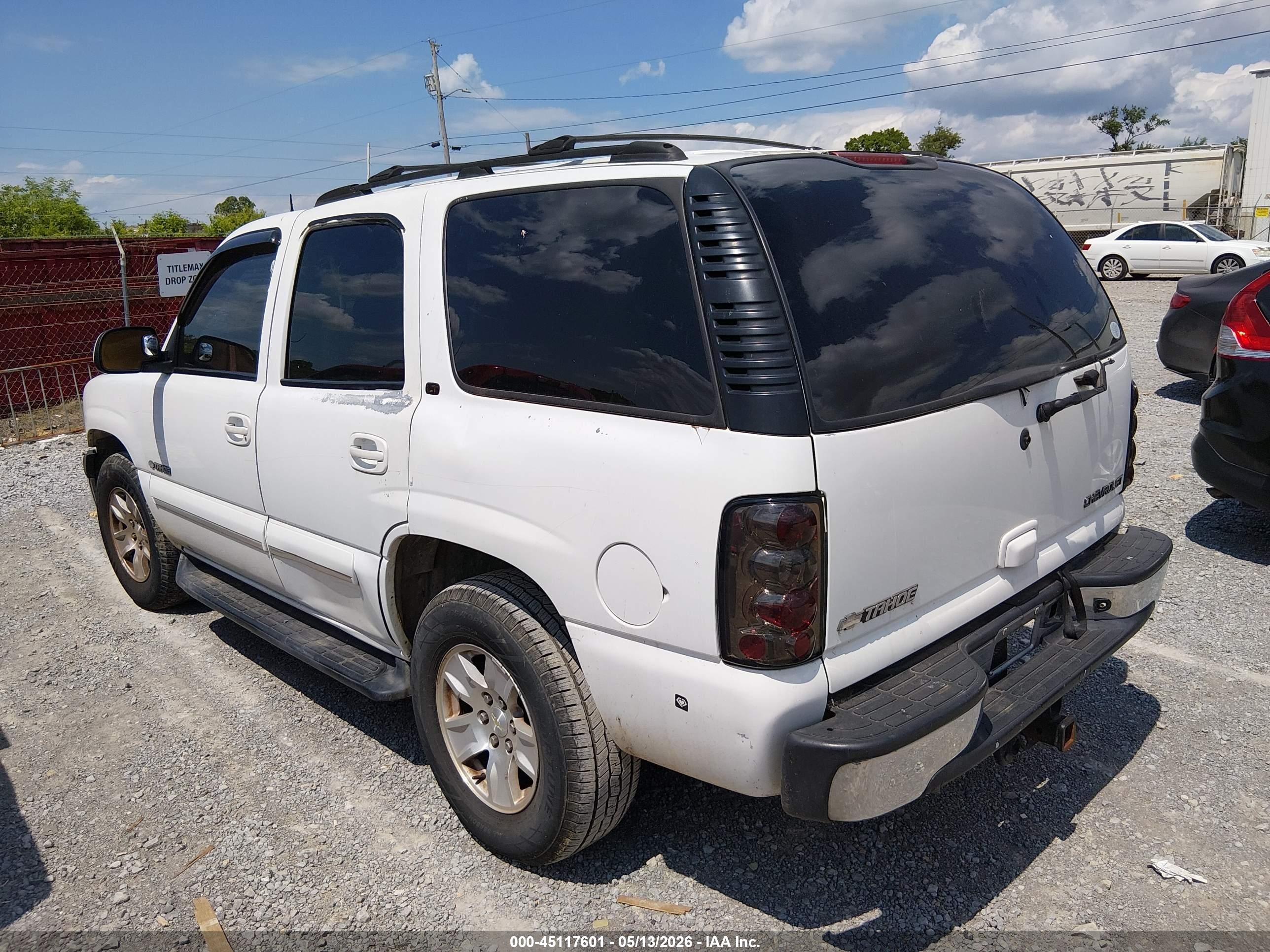 2003 Chevrolet Tahoe Lt White vin: 1GNEC13Z03J129603
