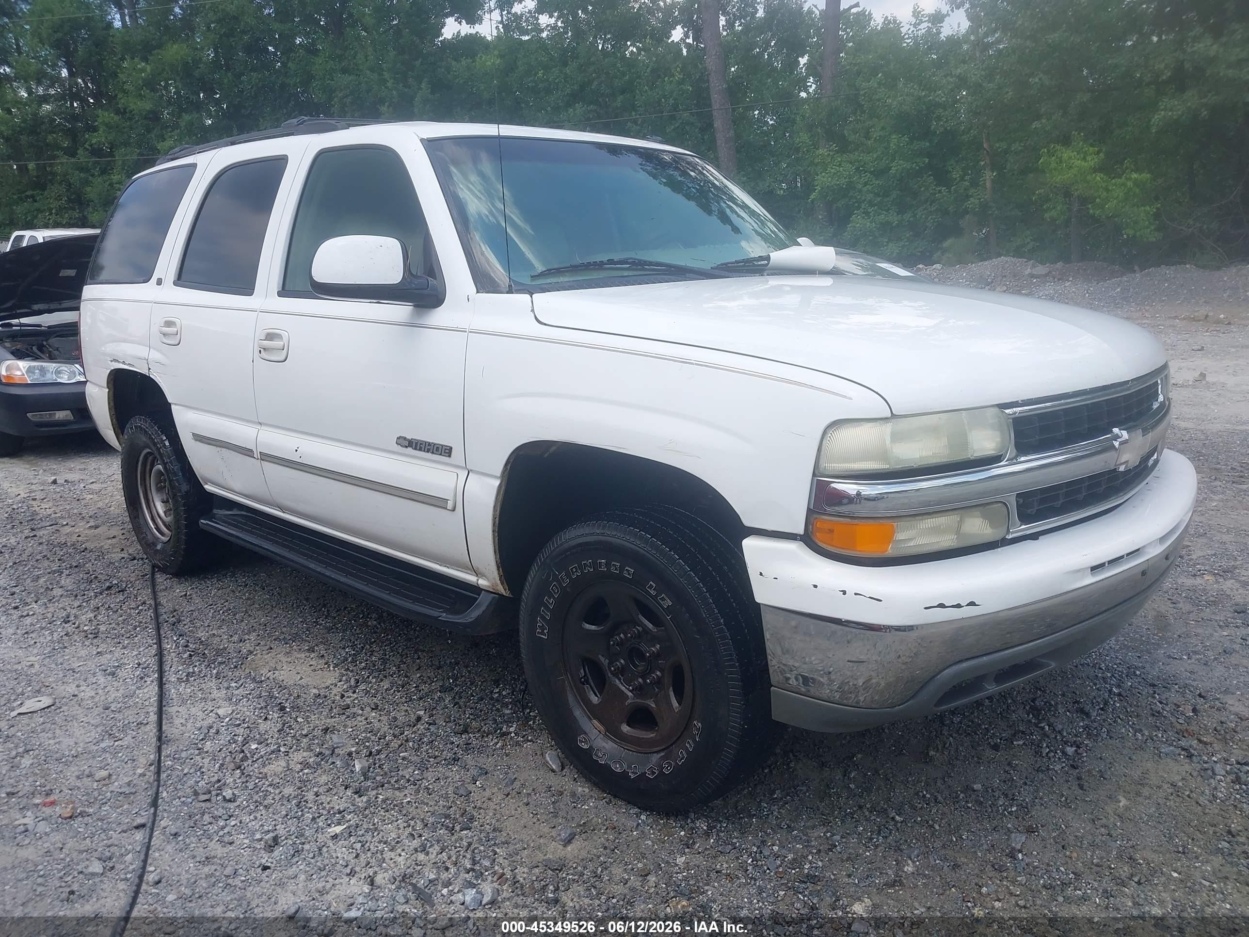 2003 Chevrolet Tahoe Lt White vin: 1GNEC13Z03R231274
