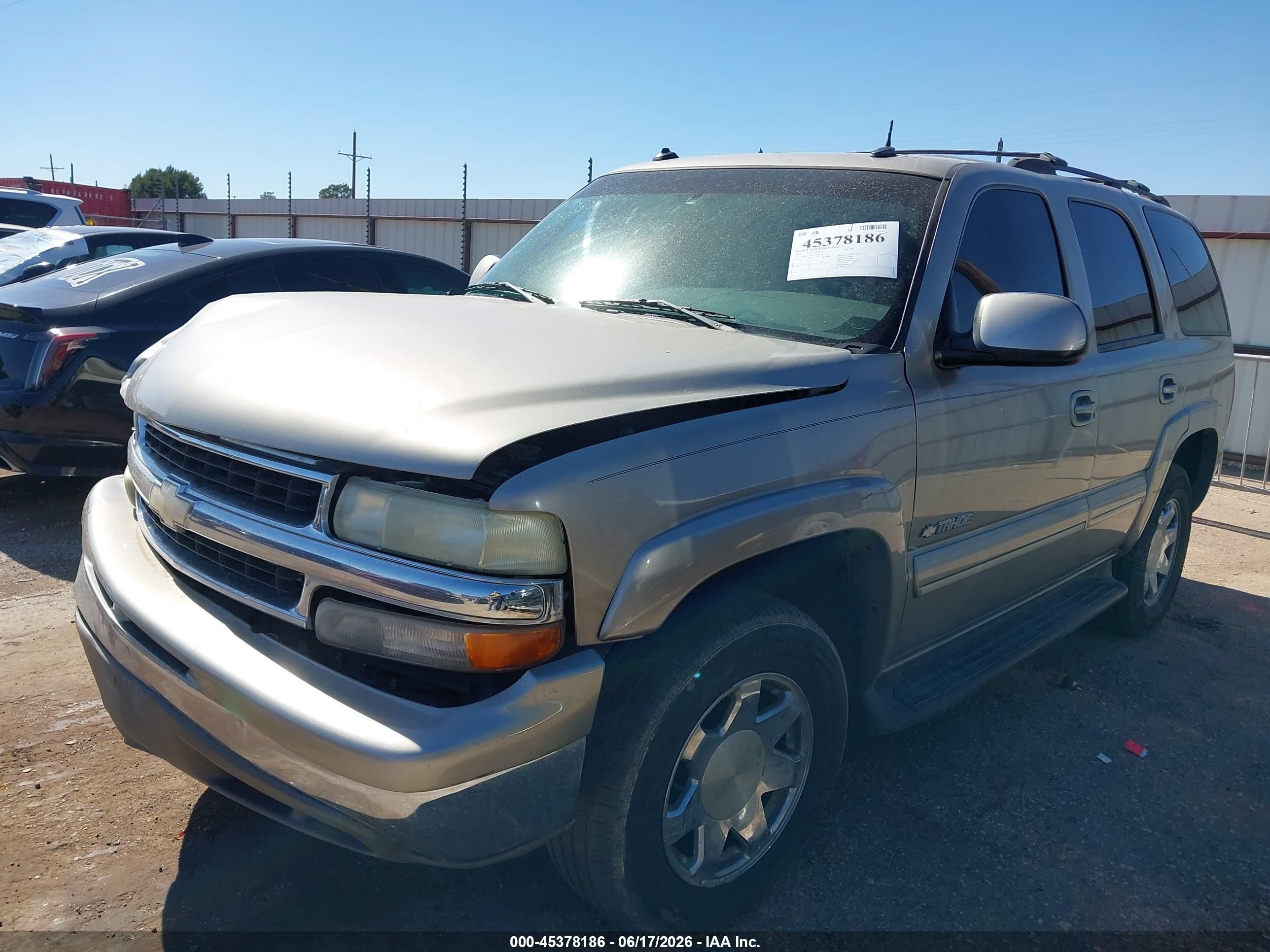 2003 Chevrolet Tahoe Lt Beige vin: 1GNEC13Z03R288378