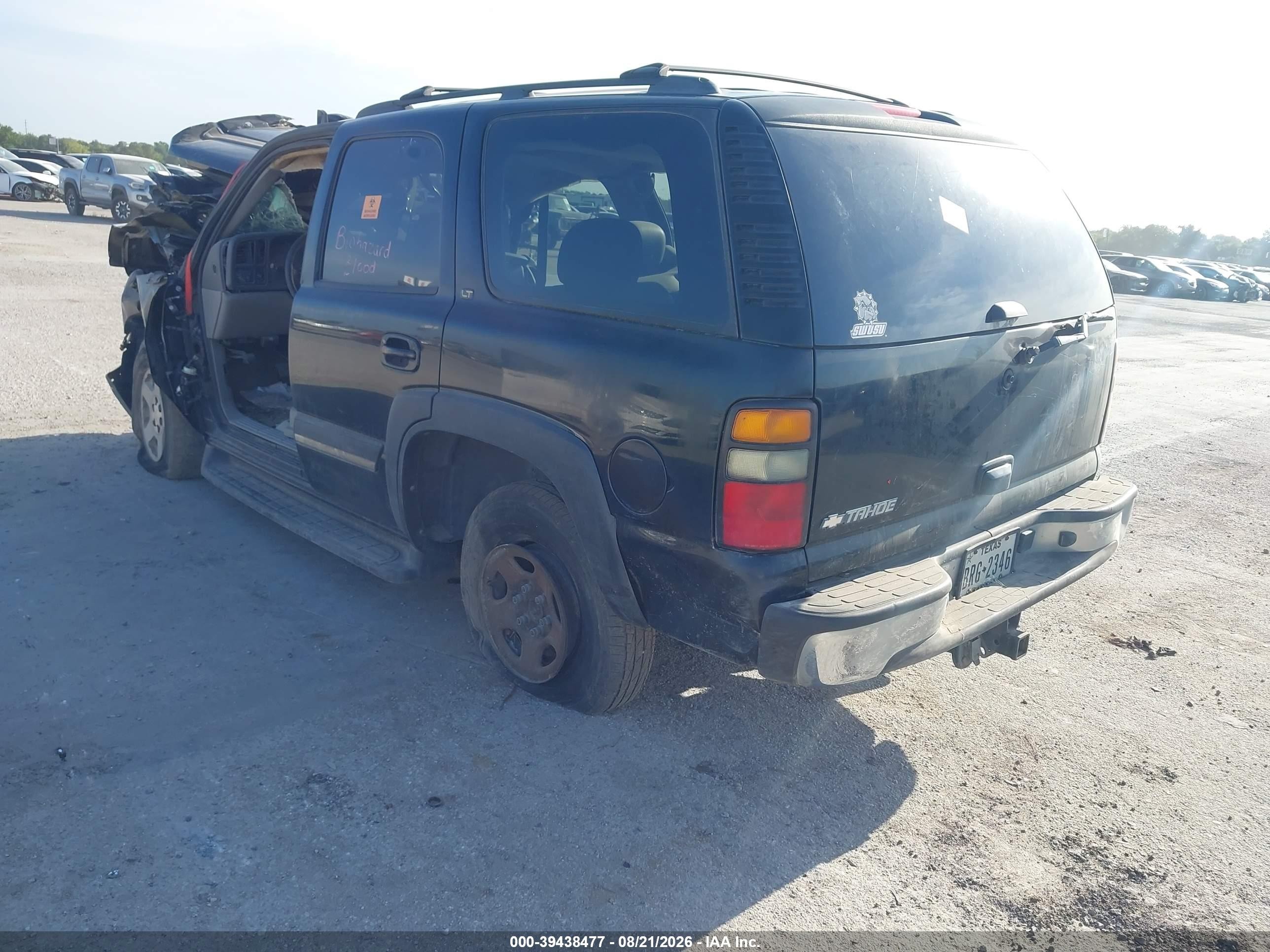 2006 Chevrolet Tahoe Lt Black vin: 1GNEC13Z06R134869