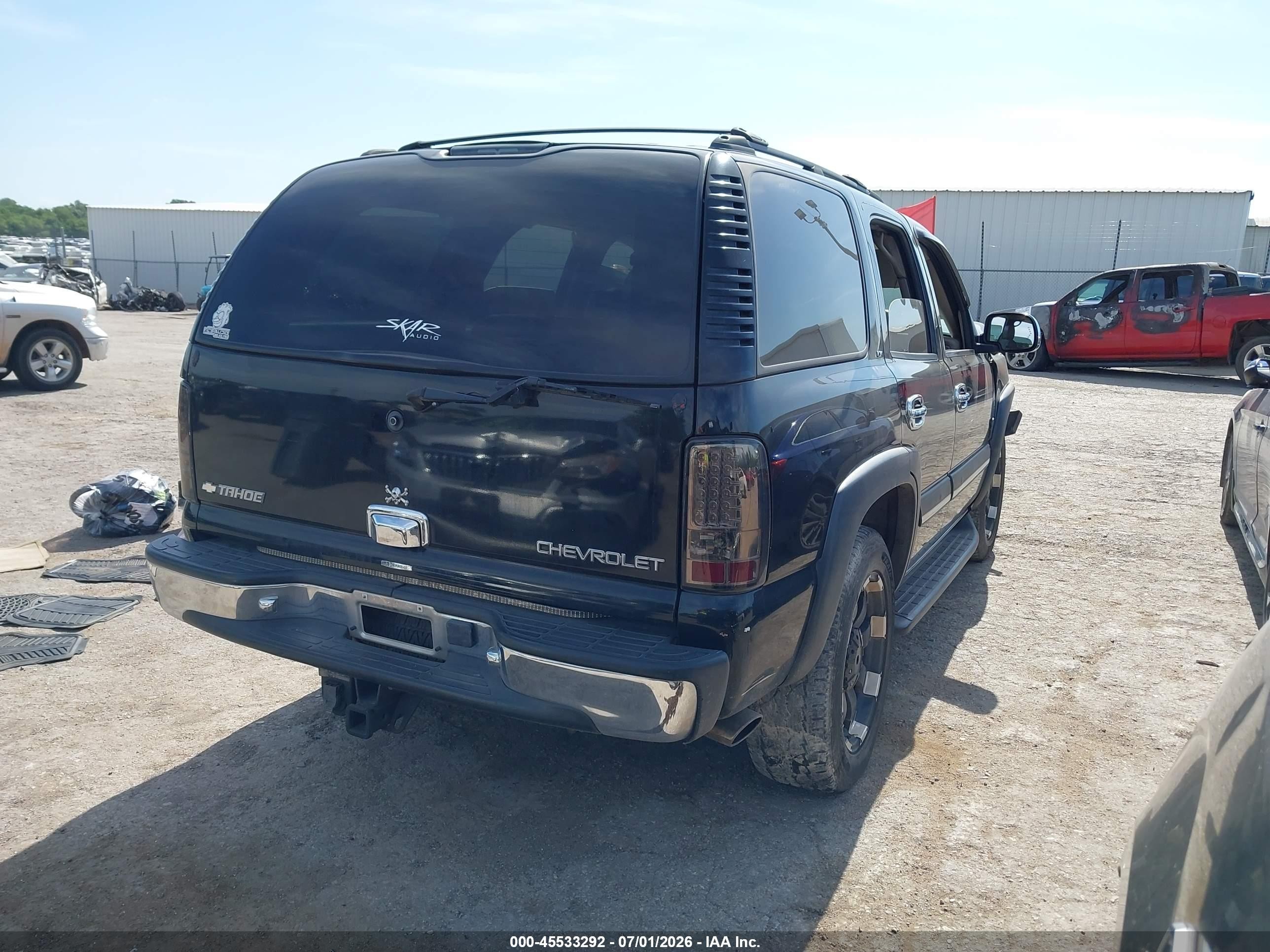 2004 Chevrolet Tahoe Lt Black vin: 1GNEC13Z14R233200