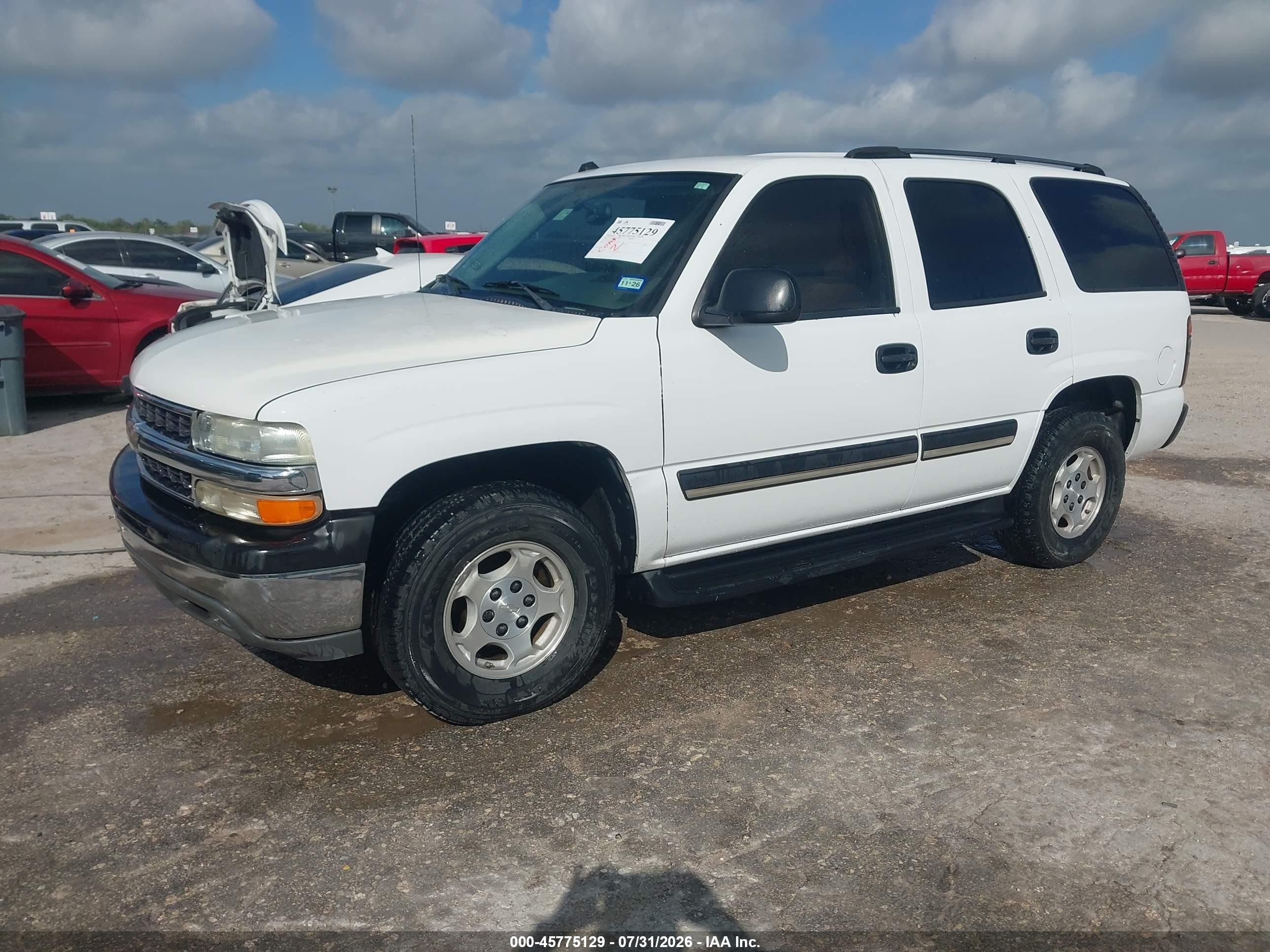 2004 Chevrolet Tahoe Ls White vin: 1GNEC13Z24R313699