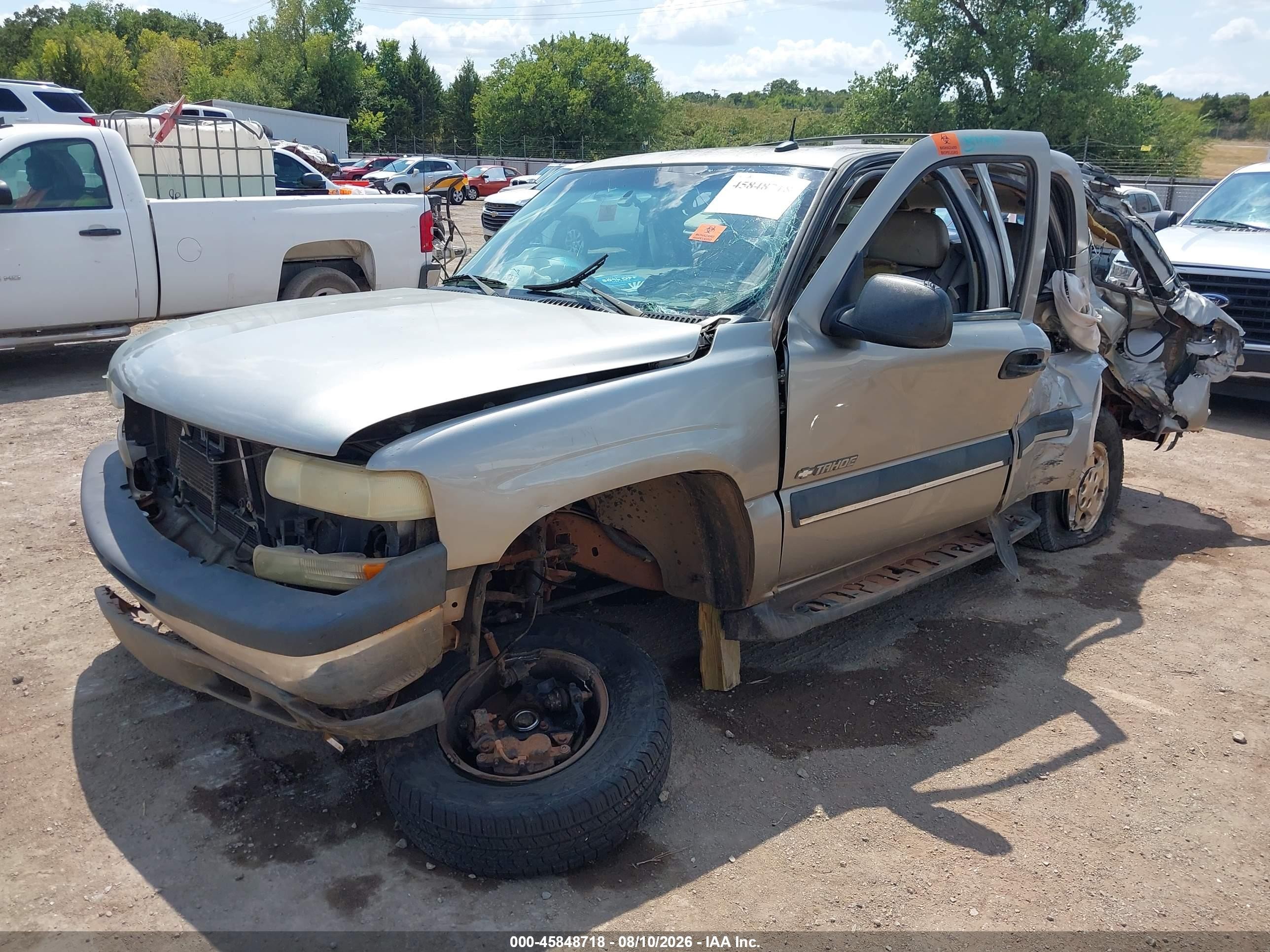 2002 Chevrolet Tahoe Ls Beige vin: 1GNEC13Z42R280217