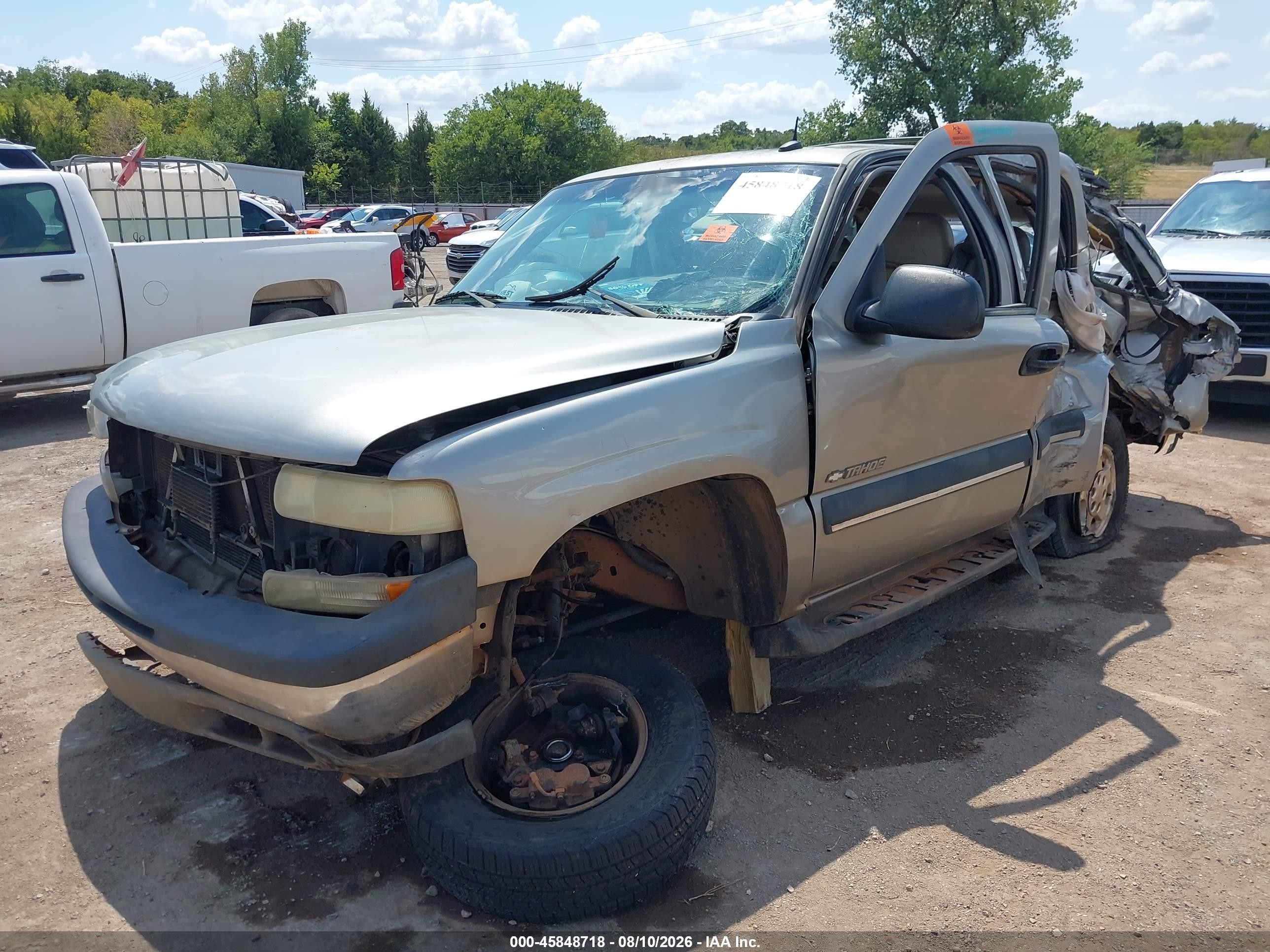 2002 Chevrolet Tahoe Ls Beige vin: 1GNEC13Z42R280217
