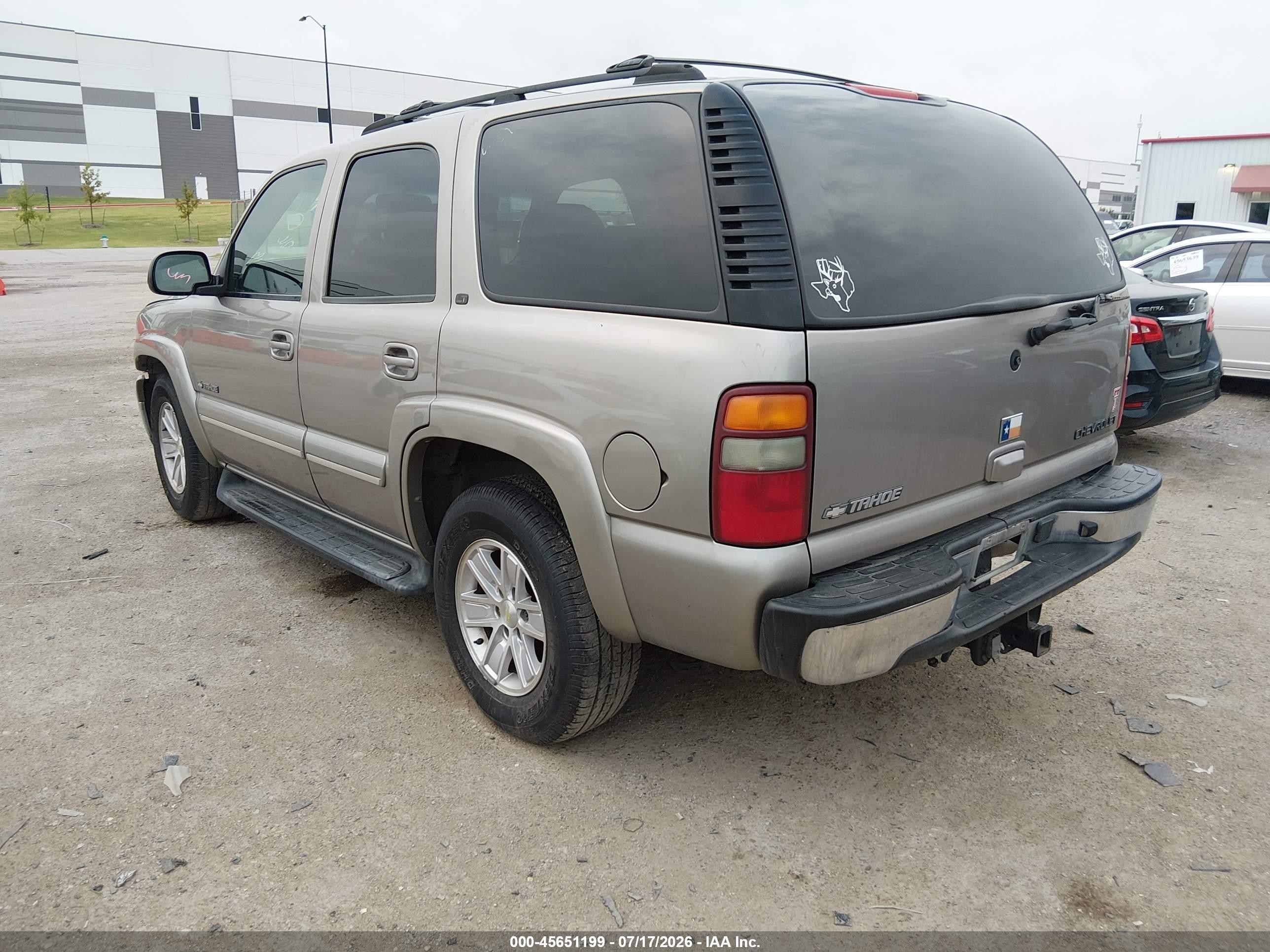 2002 Chevrolet Tahoe Lt Champagne vin: 1GNEC13Z42R304015
