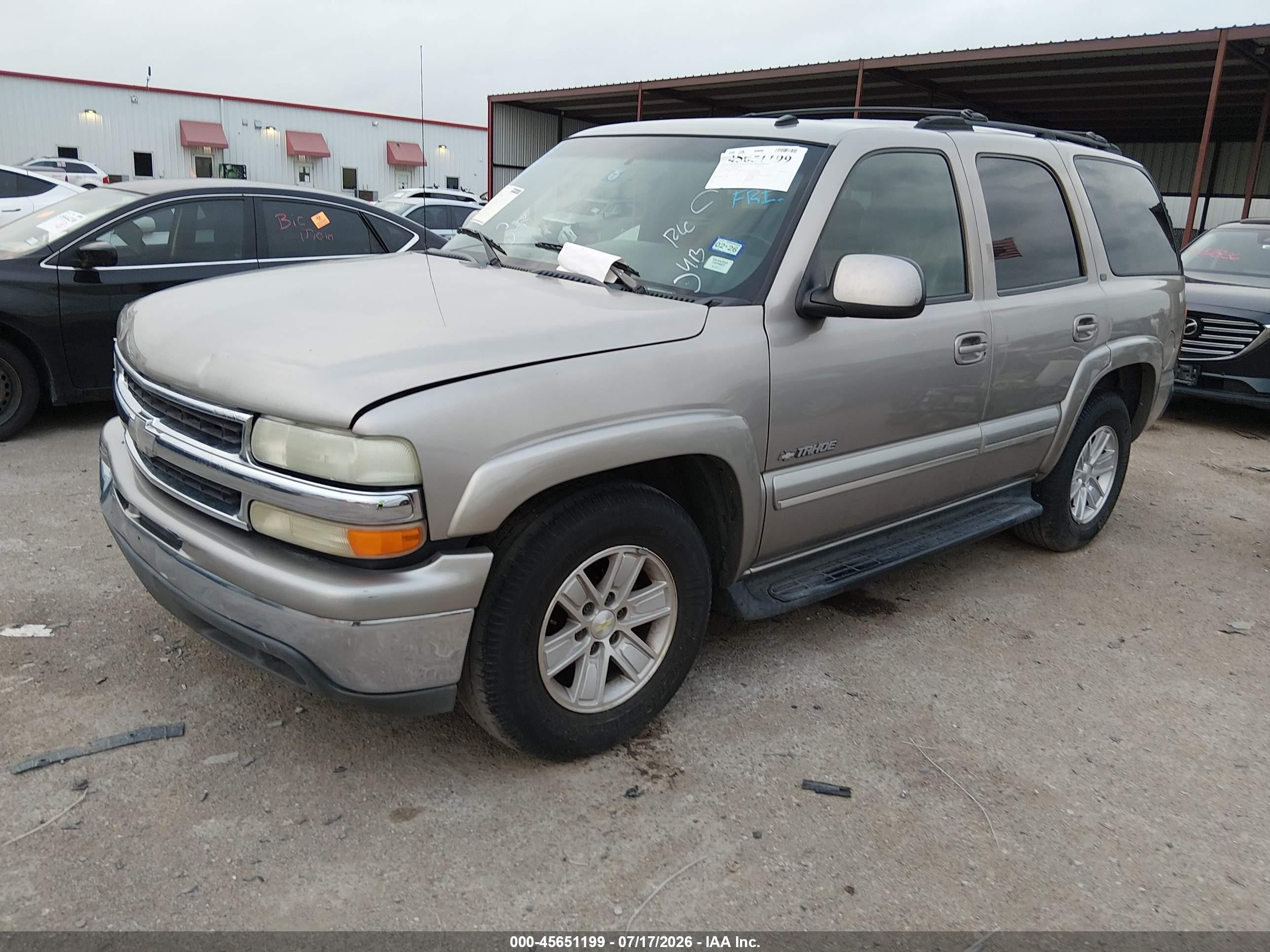 2002 Chevrolet Tahoe Lt Champagne vin: 1GNEC13Z42R304015