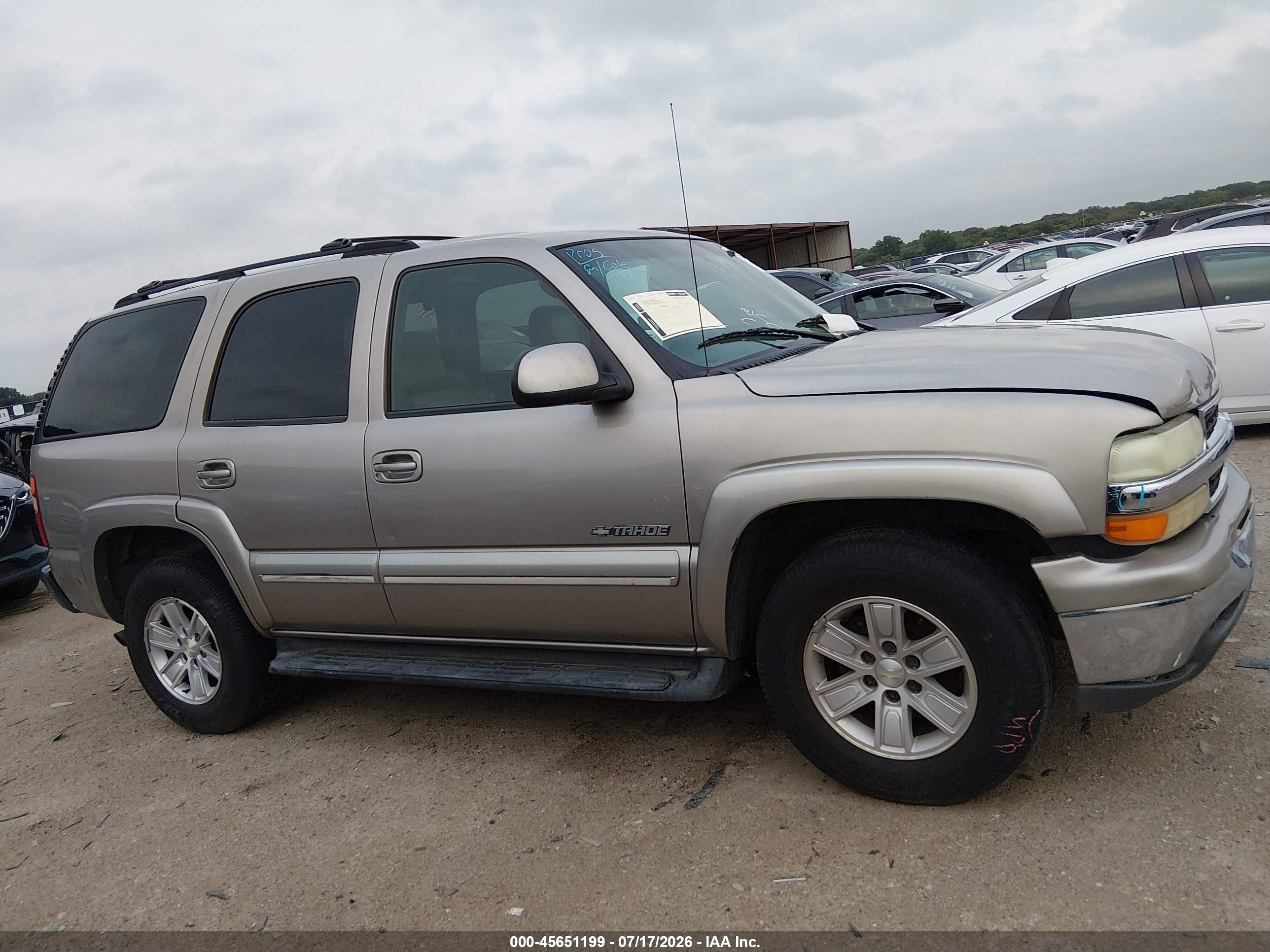 2002 Chevrolet Tahoe Lt Champagne vin: 1GNEC13Z42R304015