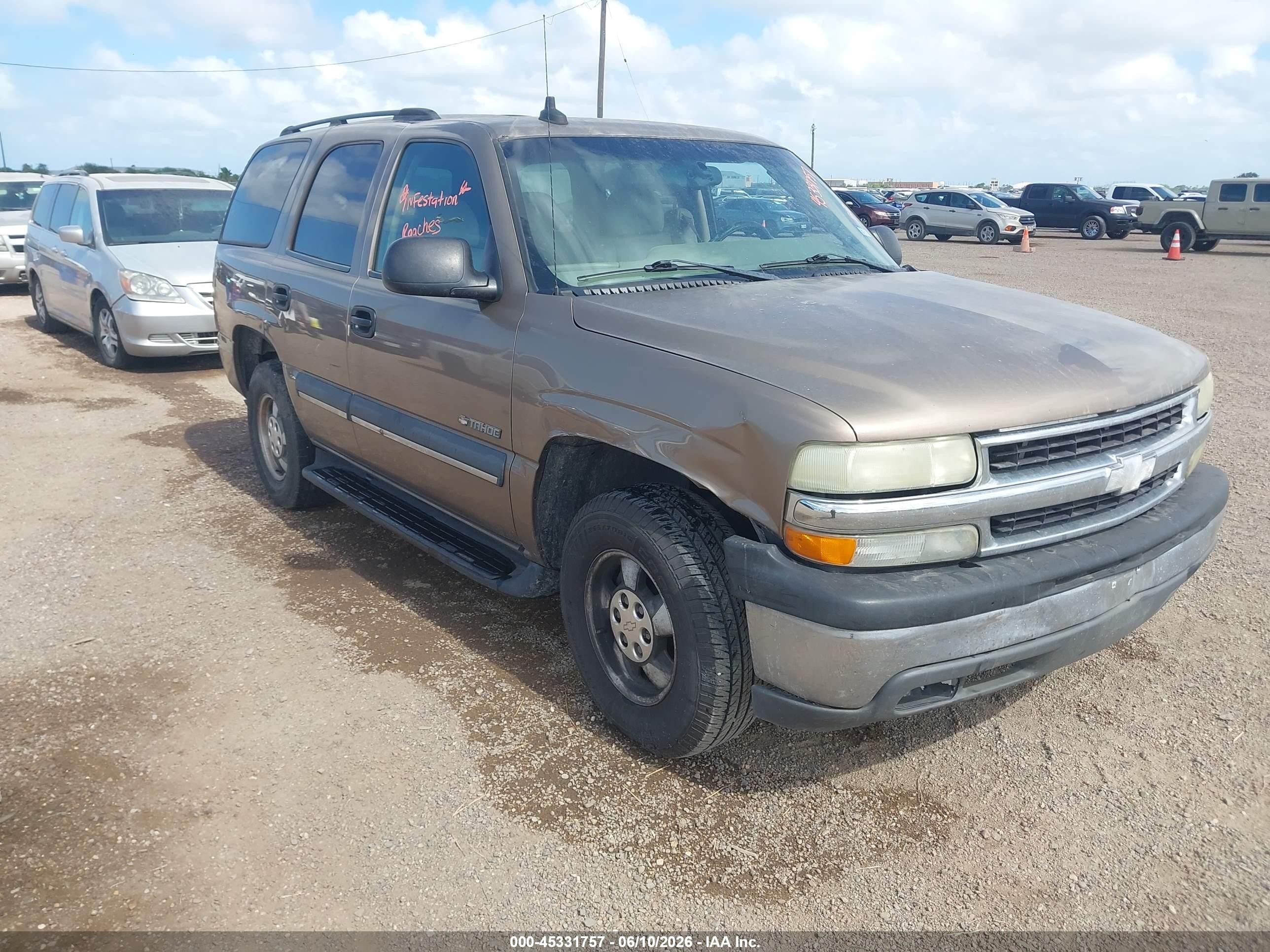 2003 Chevrolet Tahoe Ls Brown vin: 1GNEC13Z43R126558