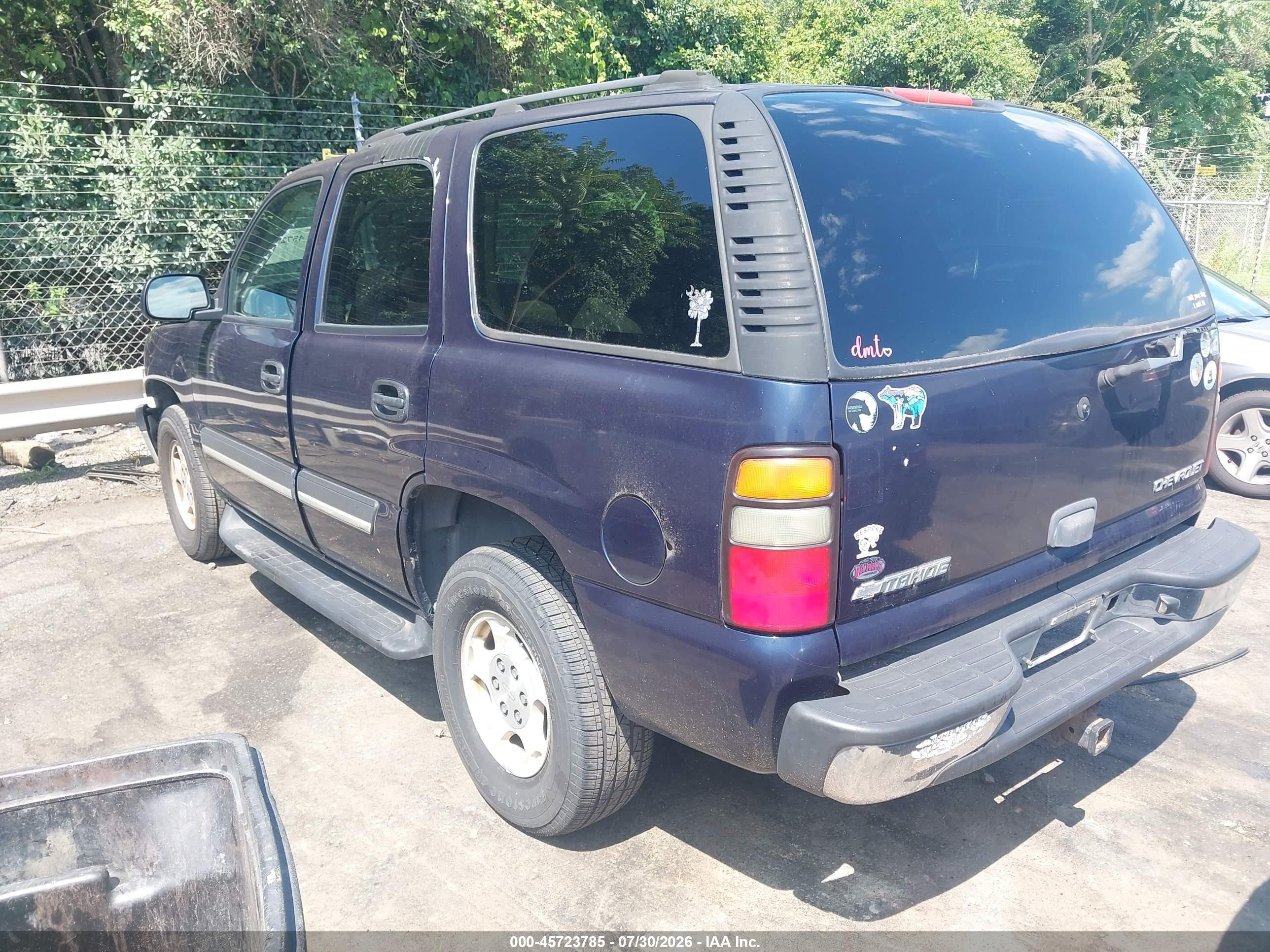 2004 Chevrolet Tahoe Ls Blue vin: 1GNEC13Z44R303112