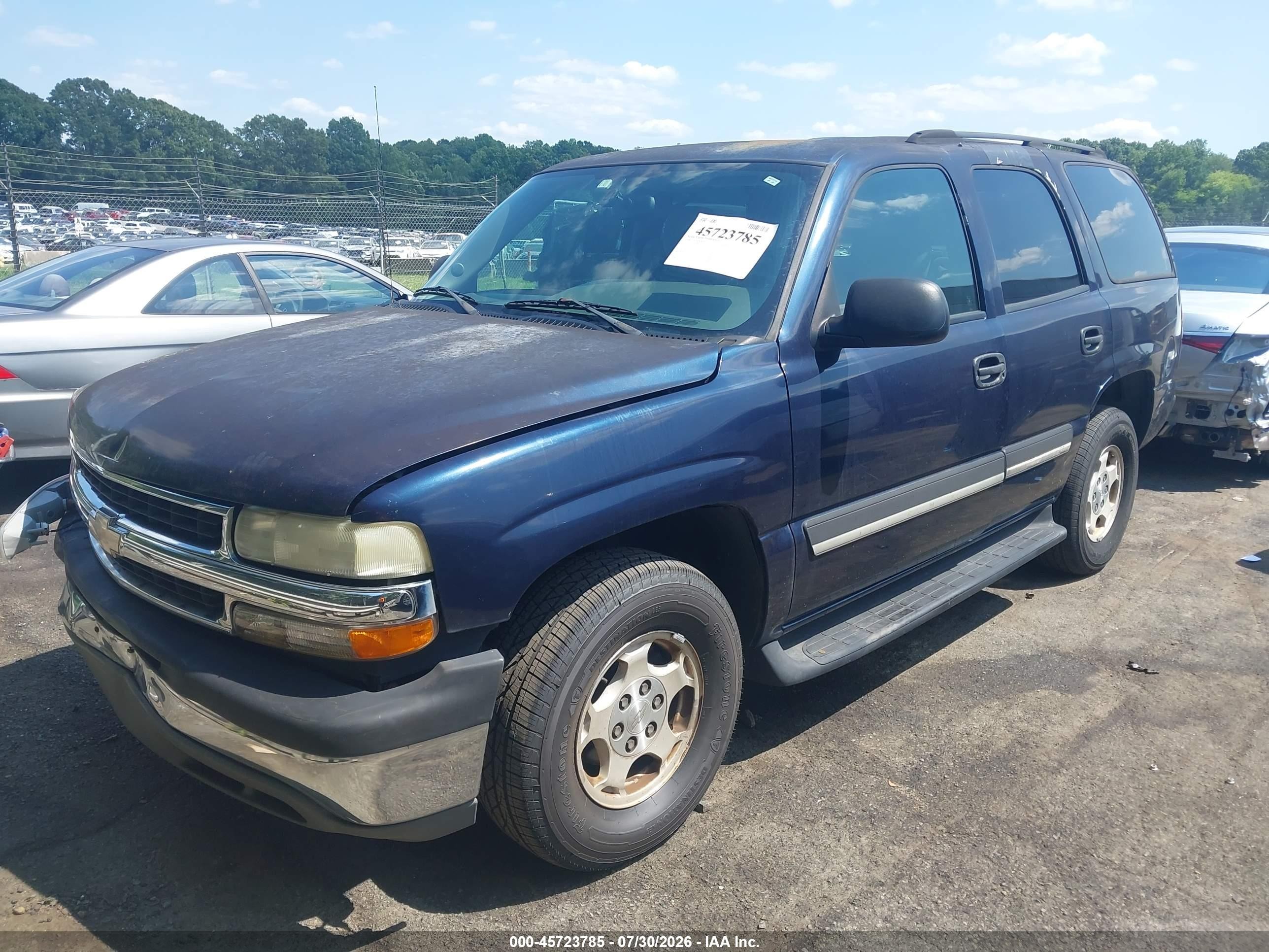 2004 Chevrolet Tahoe Ls Blue vin: 1GNEC13Z44R303112