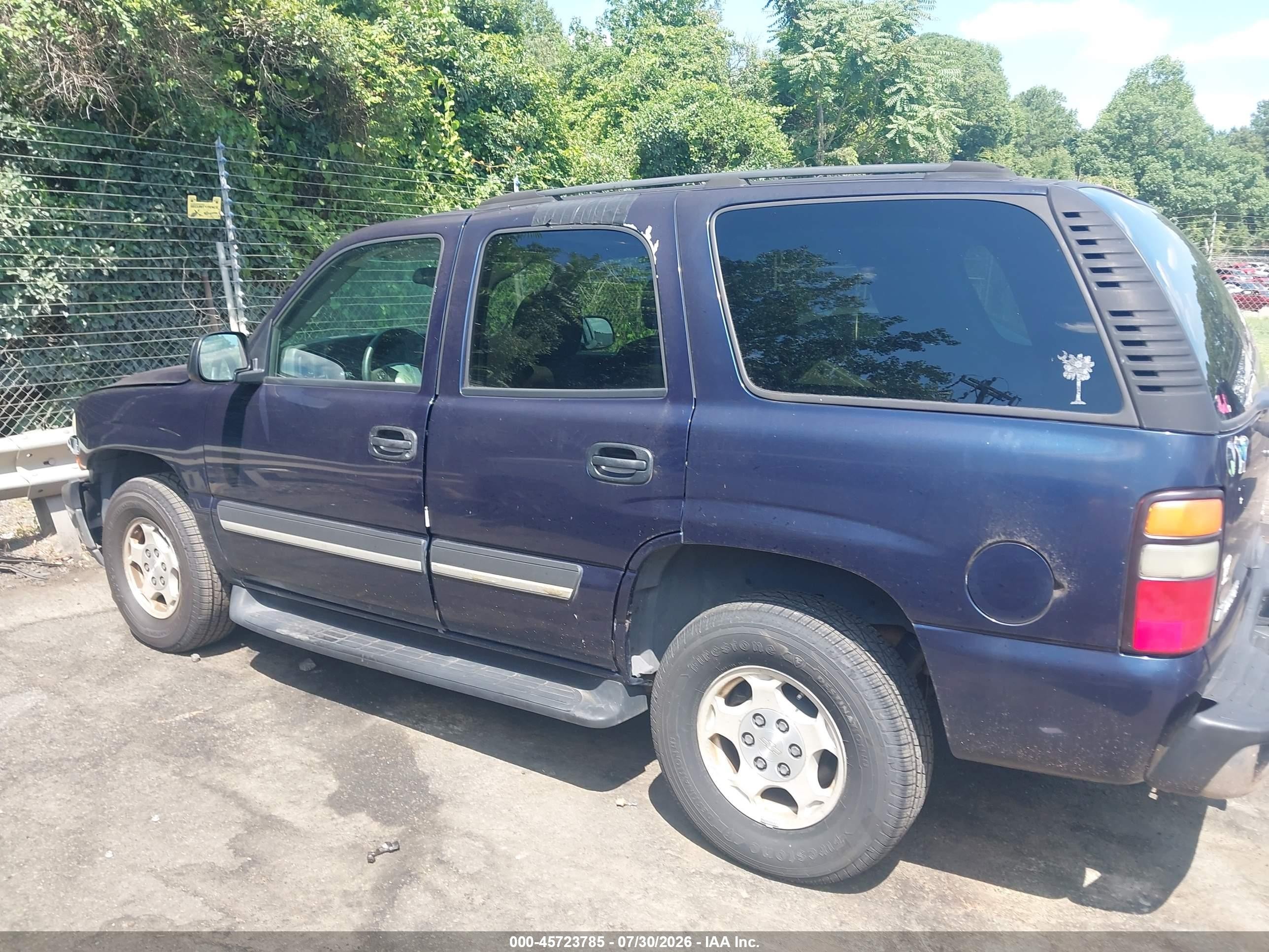 2004 Chevrolet Tahoe Ls Blue vin: 1GNEC13Z44R303112