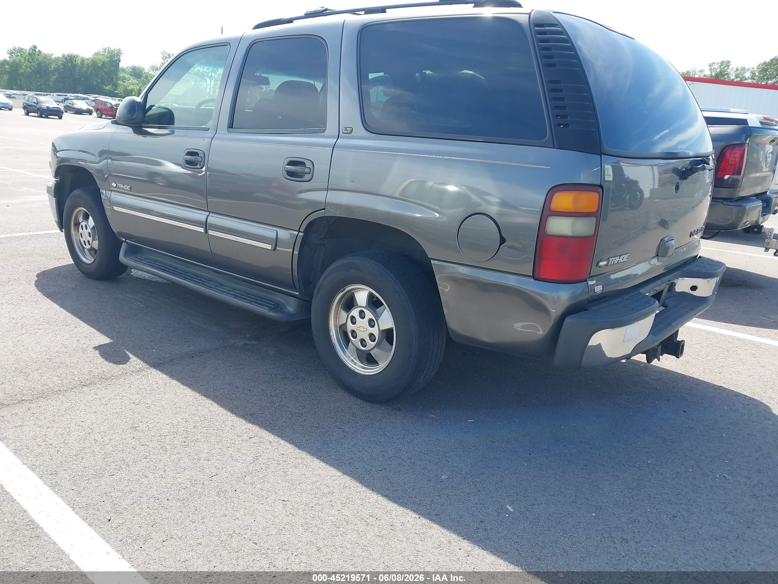 2002 Chevrolet Tahoe Lt Gray vin: 1GNEC13Z52J281309
