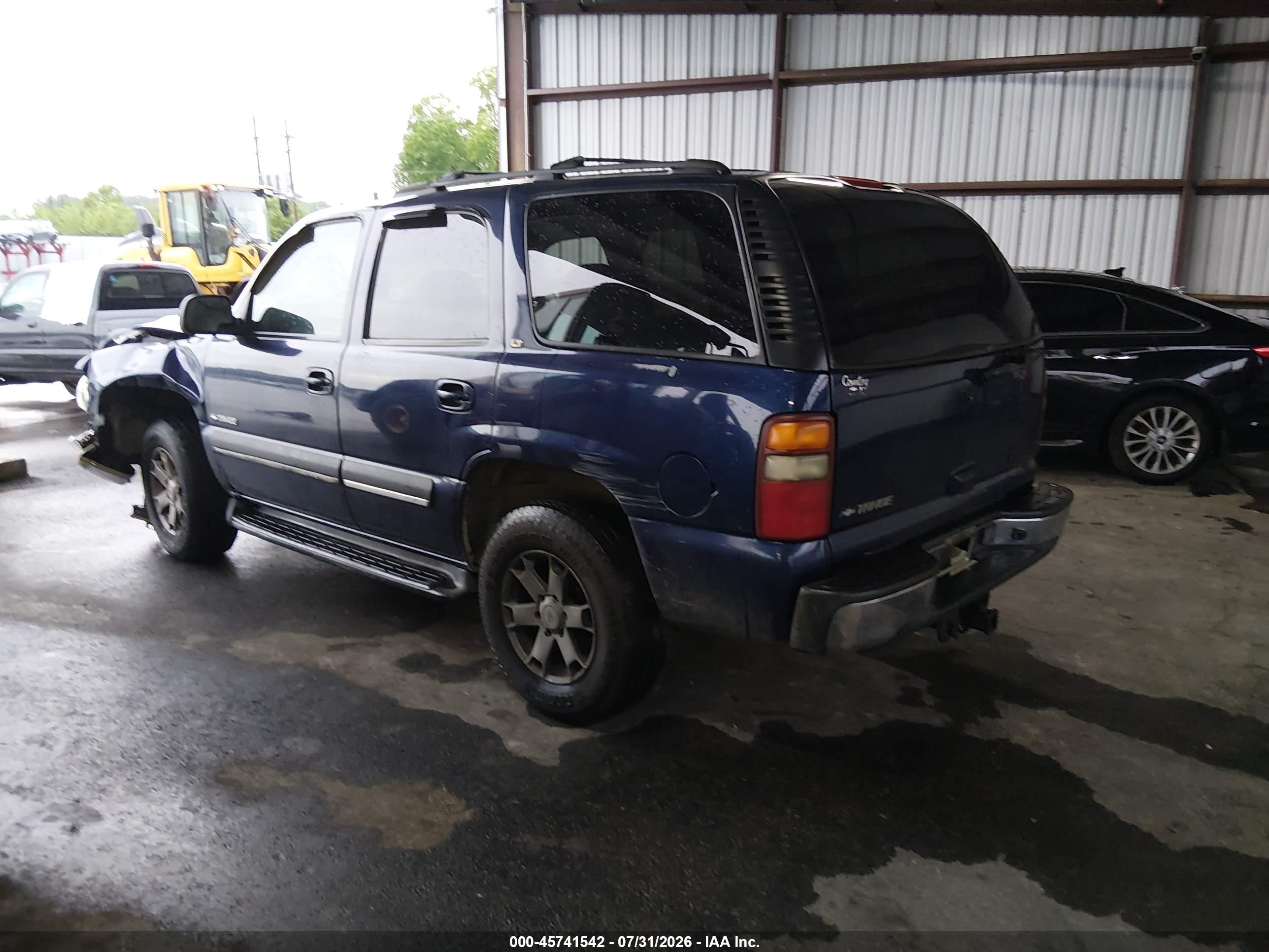 2002 Chevrolet Tahoe Lt Синий vin: 1GNEC13Z52J300215