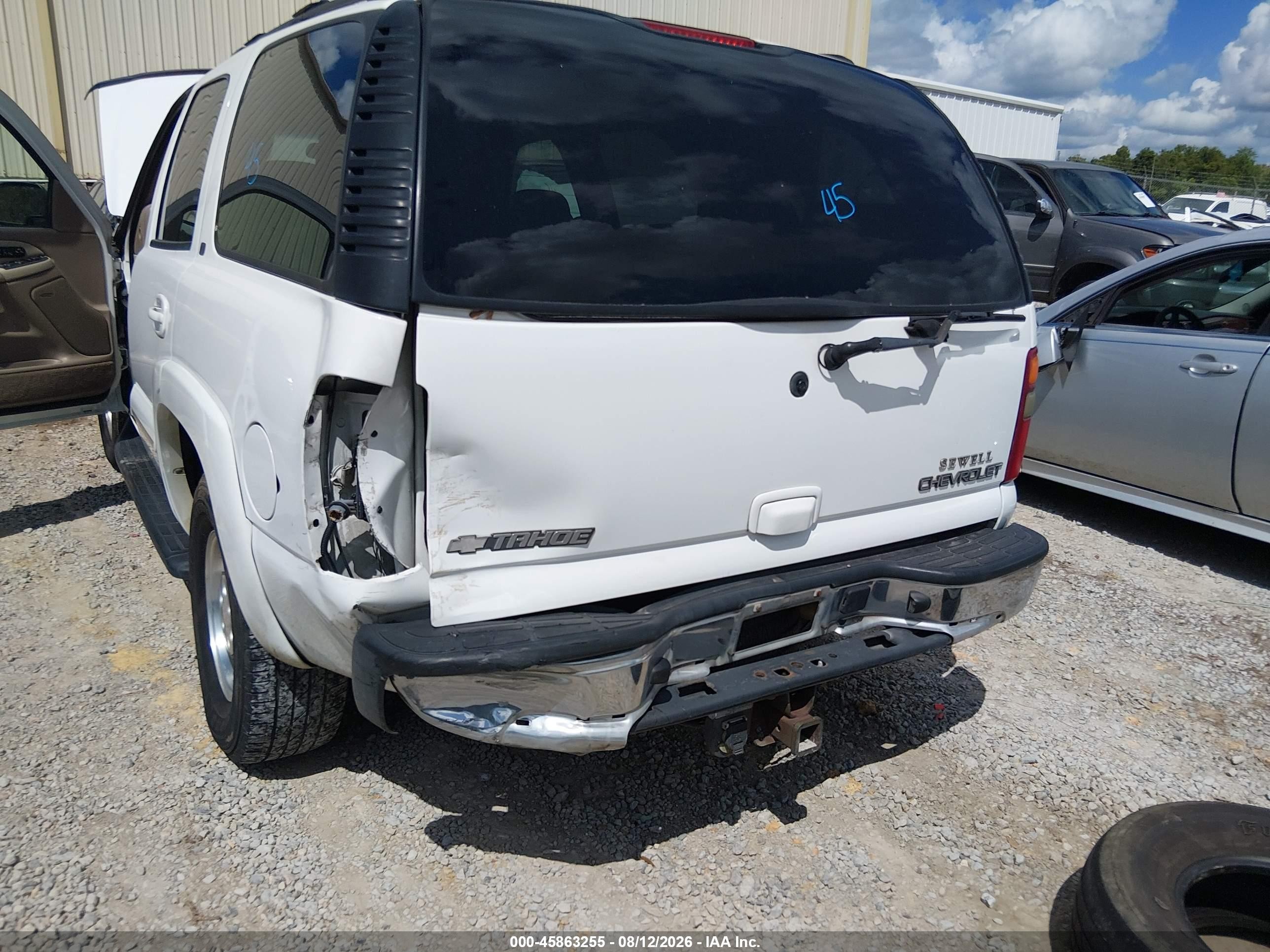 2003 Chevrolet Tahoe Lt White vin: 1GNEC13Z53R313288