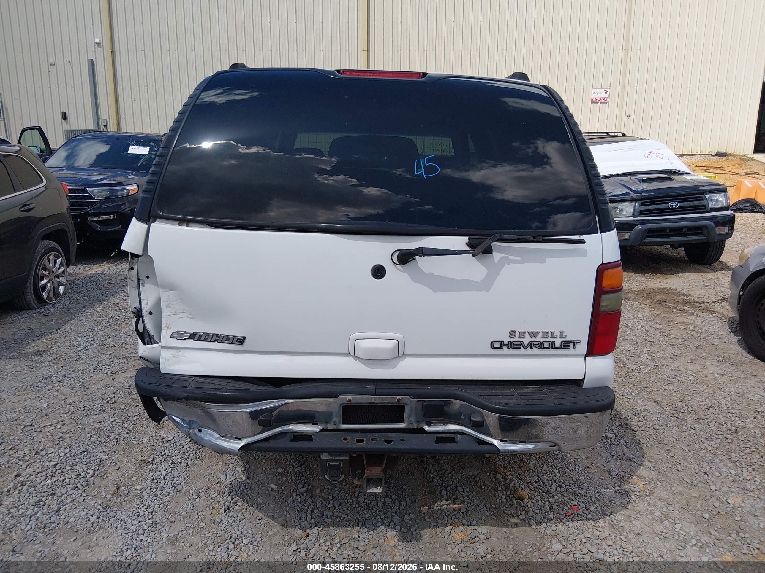 2003 Chevrolet Tahoe Lt White vin: 1GNEC13Z53R313288