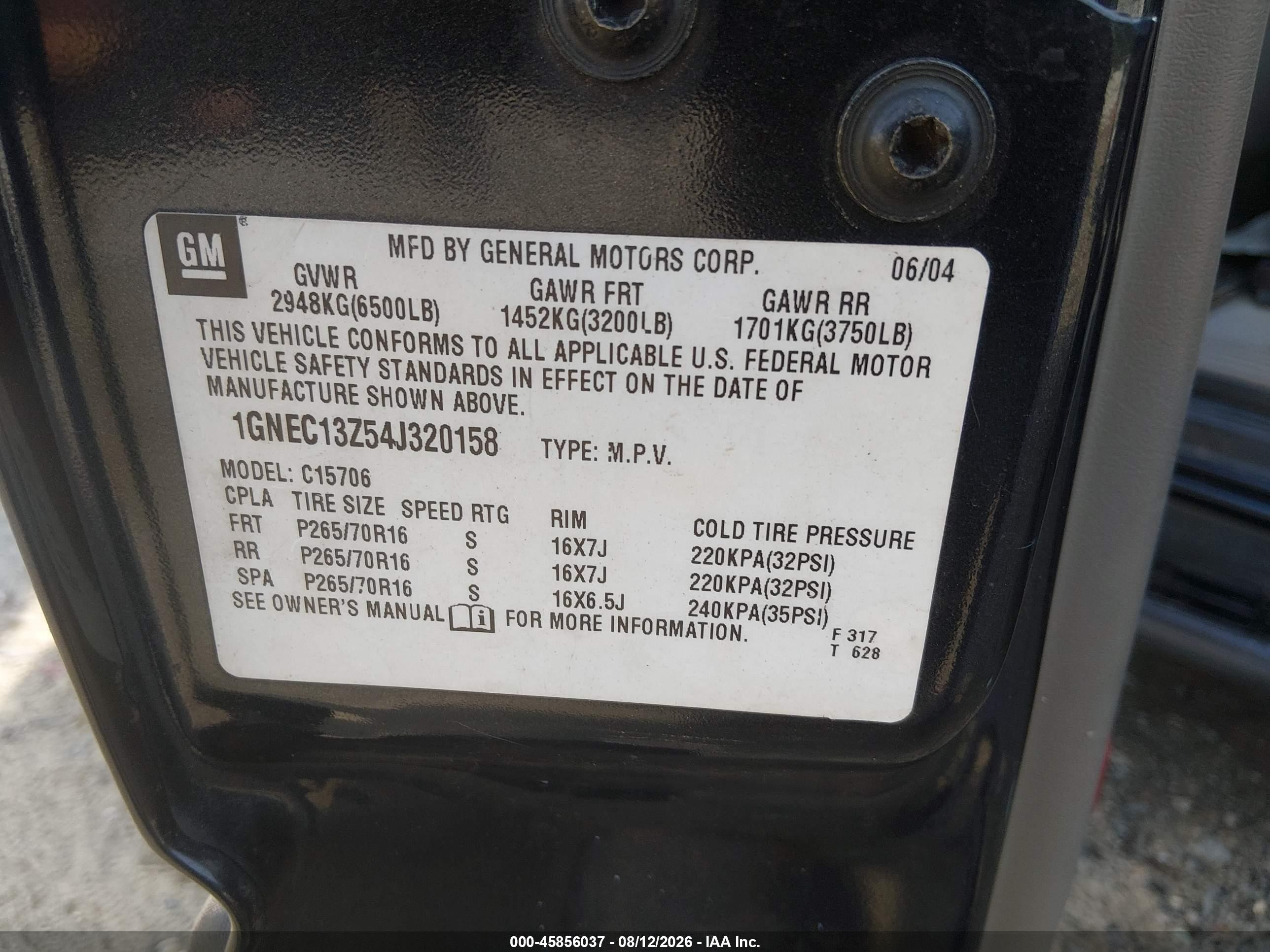 2004 Chevrolet Tahoe Ls Серый vin: 1GNEC13Z54J320158
