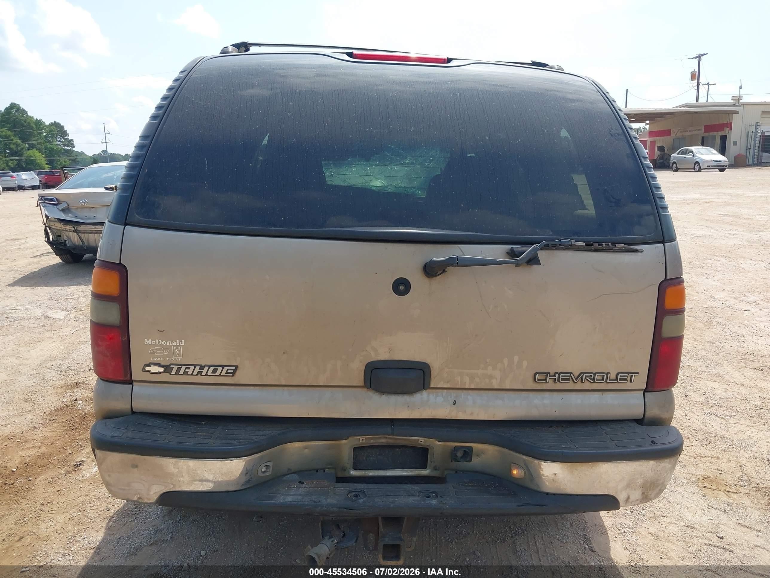 2002 Chevrolet Tahoe Ls Tan vin: 1GNEC13Z72R267543