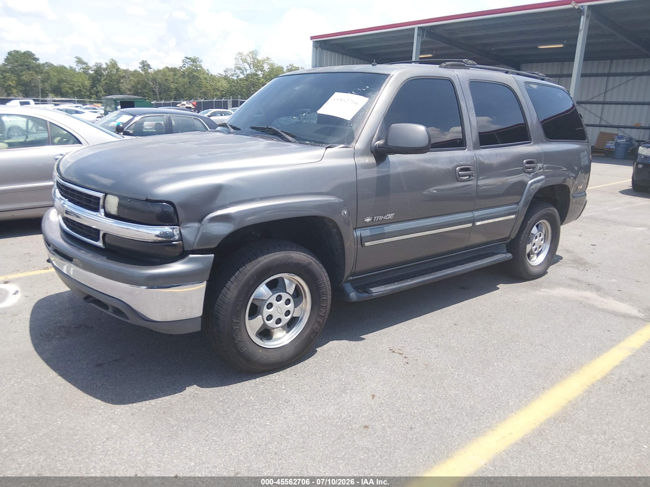 2002 Chevrolet Tahoe Lt Gray vin: 1GNEC13Z92R149106