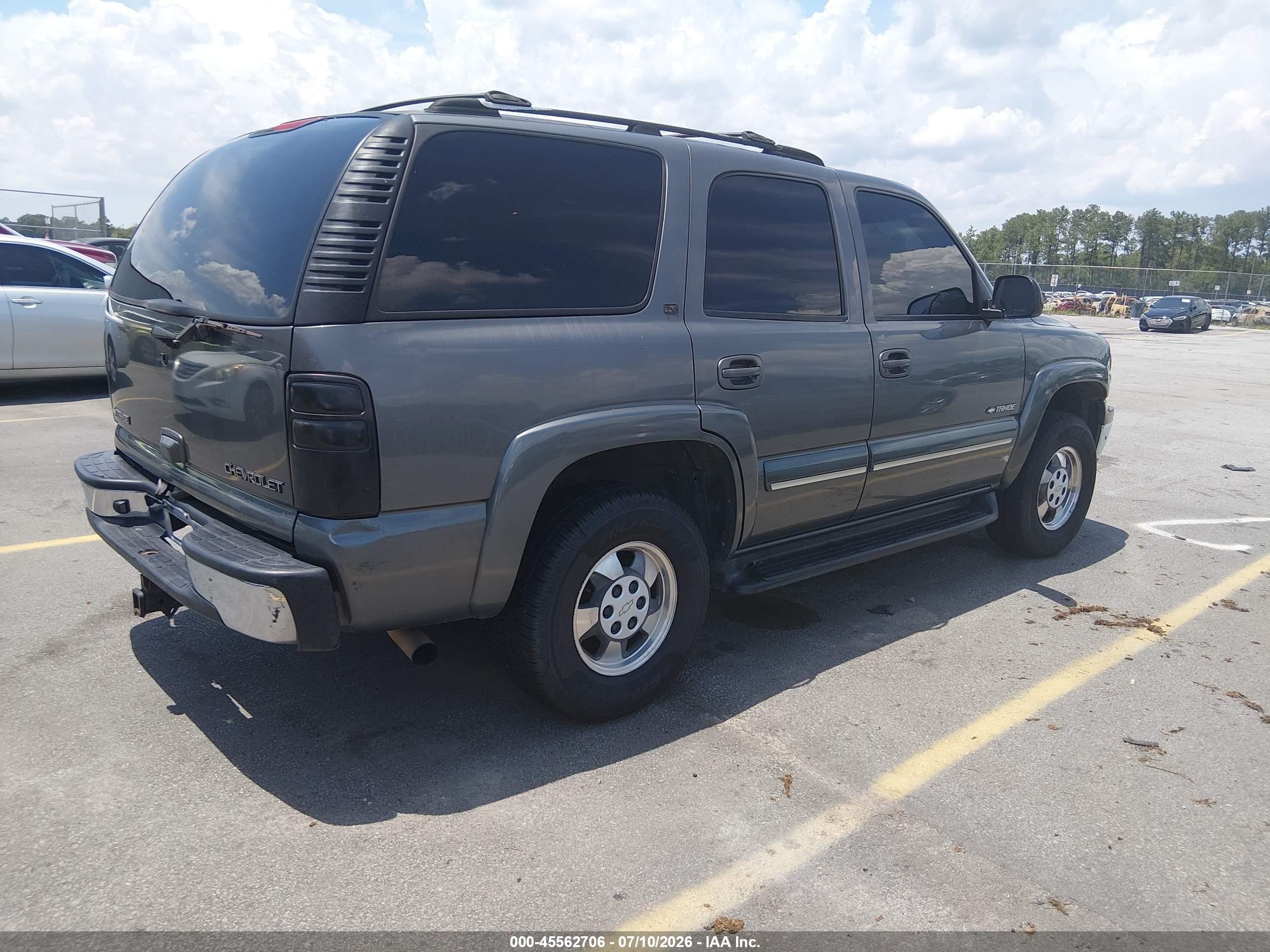 2002 Chevrolet Tahoe Lt Gray vin: 1GNEC13Z92R149106