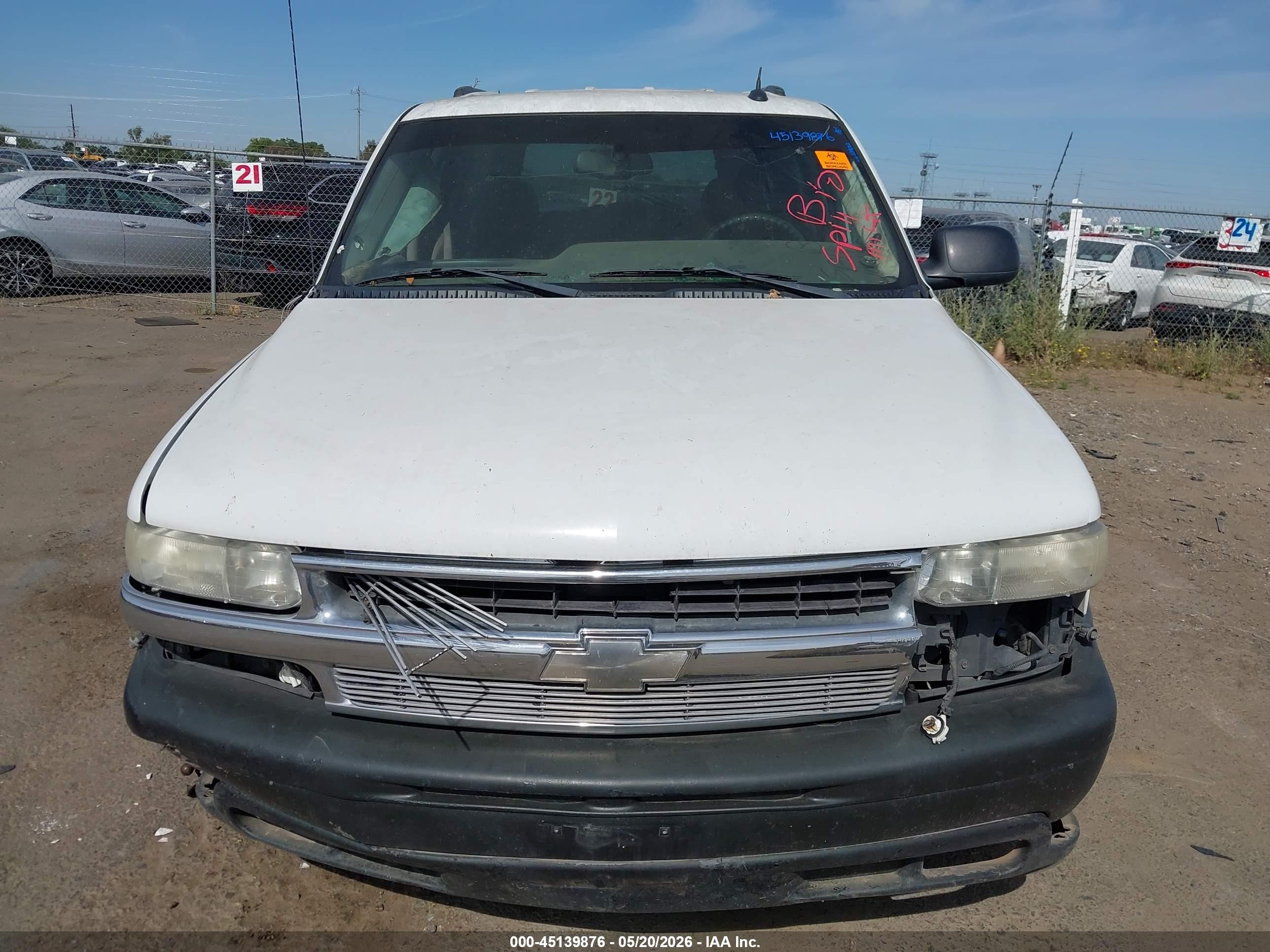 2005 Chevrolet Tahoe Ls Белый vin: 1GNEC13Z95J234062