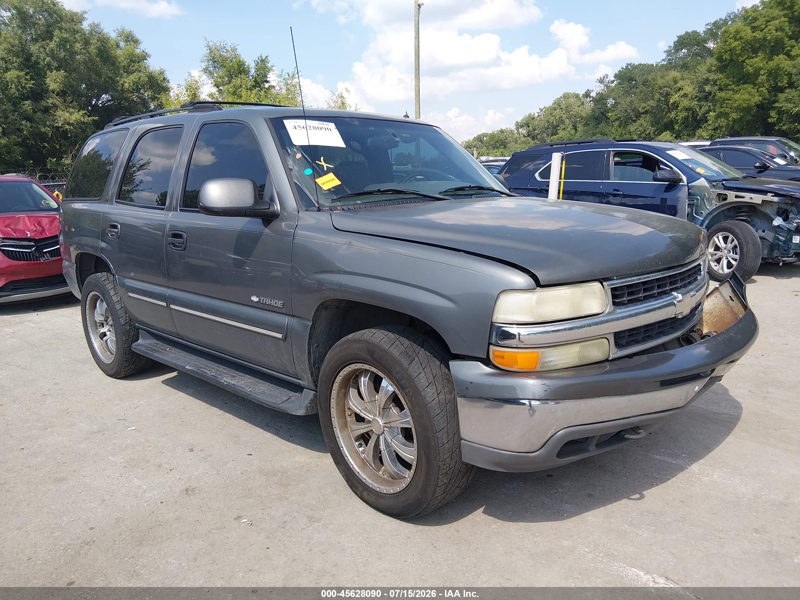 2002 Chevrolet Tahoe Lt Gray vin: 1GNEC13ZX2R170613