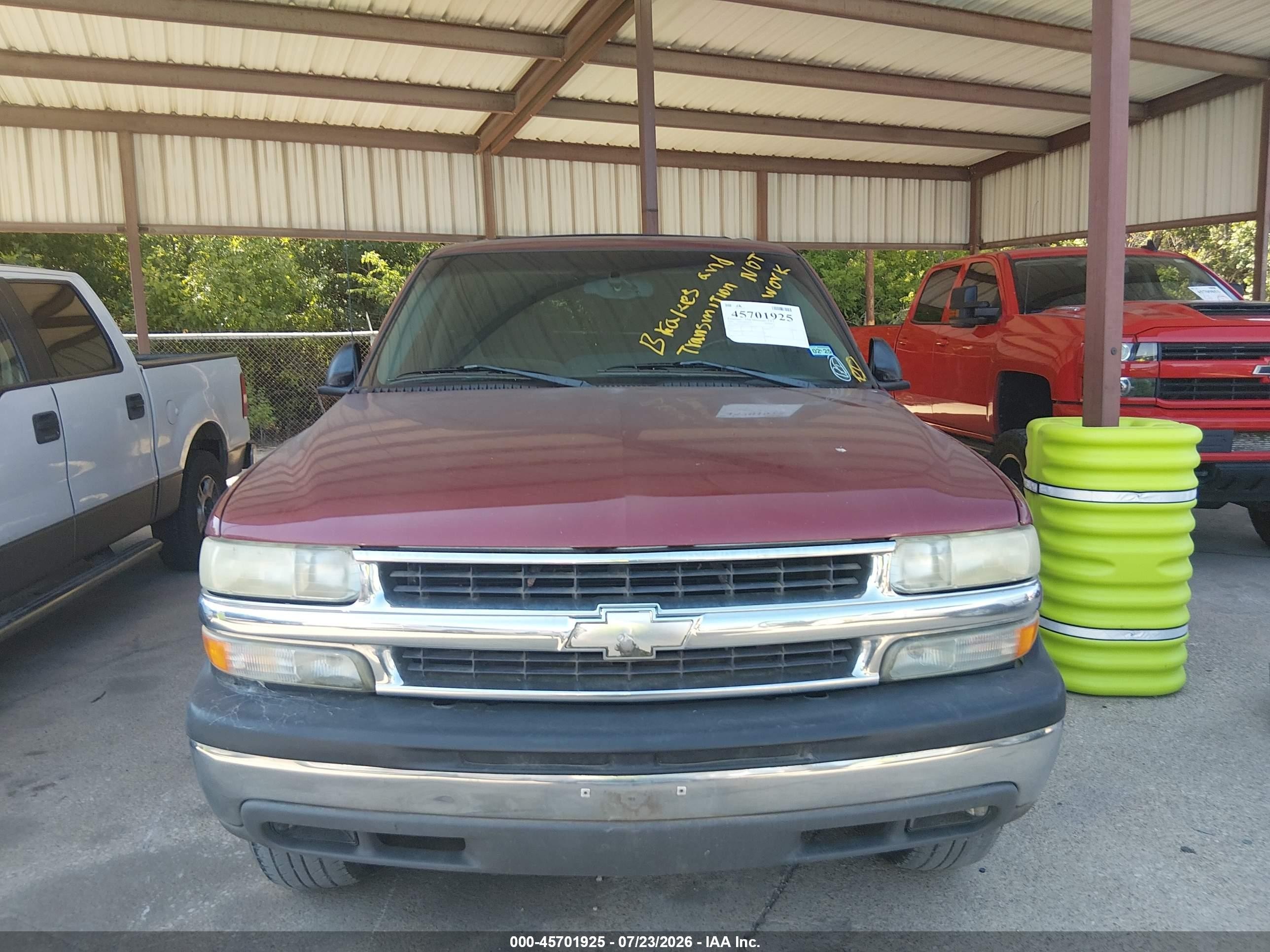 2003 Chevrolet Tahoe Ls Maroon vin: 1GNEC13ZX3J279797
