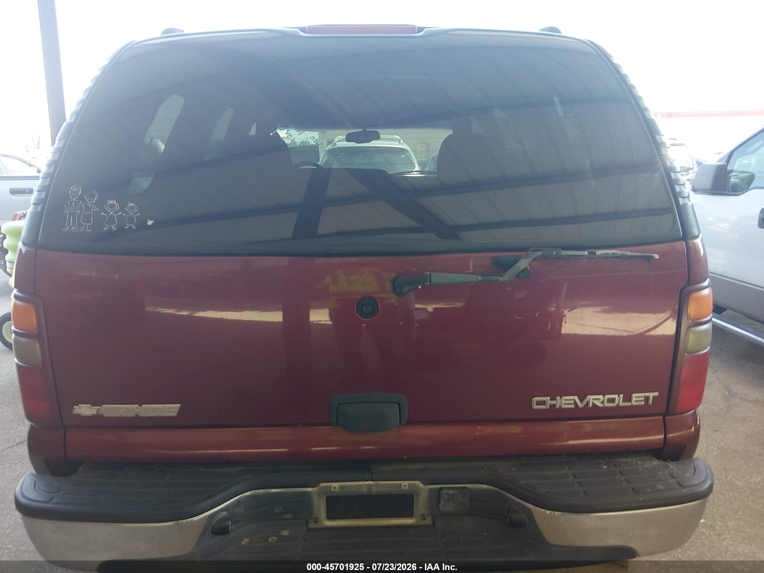 2003 Chevrolet Tahoe Ls Maroon vin: 1GNEC13ZX3J279797