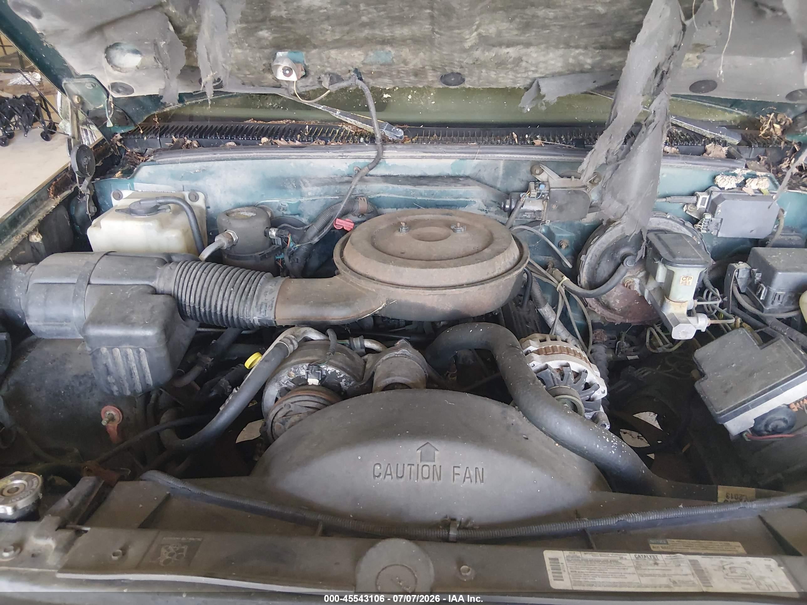 1995 Chevrolet Suburban C1500 Green vin: 1GNEC16K7SJ327124