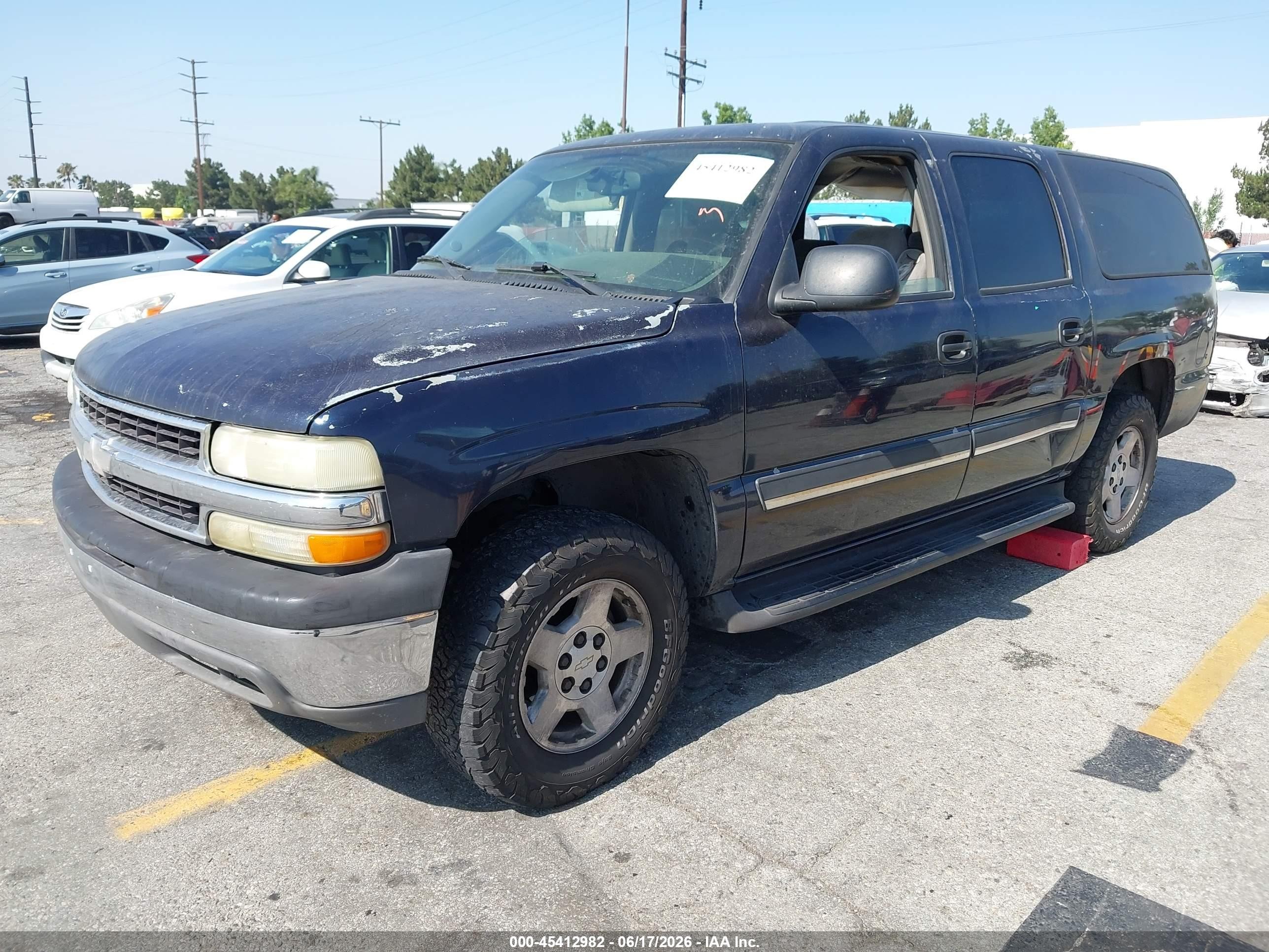 2004 Chevrolet Suburban 1500 Ls Dark Blue vin: 1GNEC16T14J201076