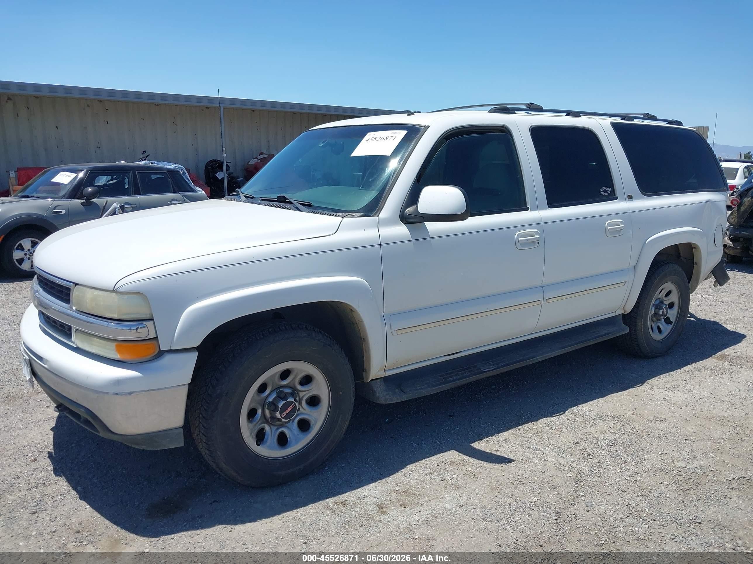 2002 Chevrolet Suburban 1500 Lt White vin: 1GNEC16T52J198017