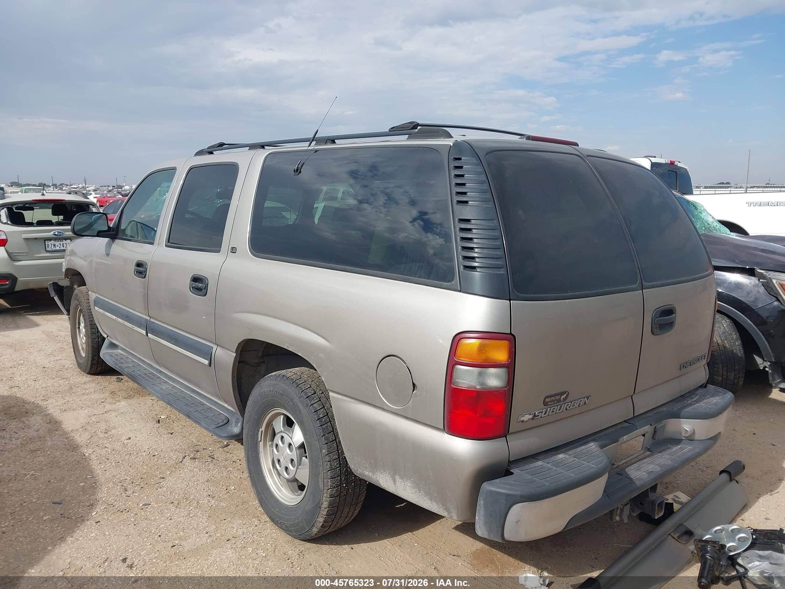 2001 Chevrolet Suburban 1500 Ls Beige vin: 1GNEC16T61J221142