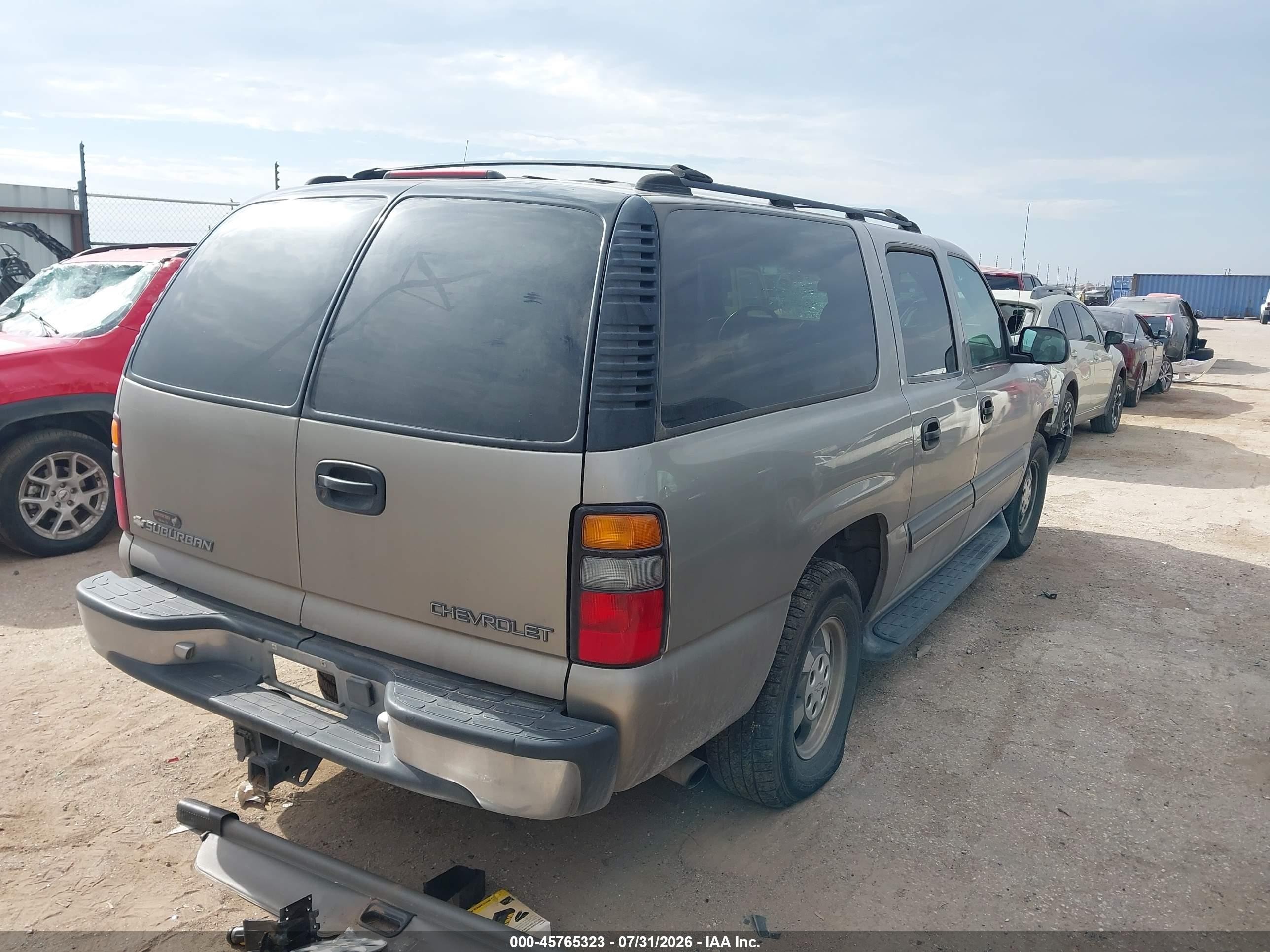 2001 Chevrolet Suburban 1500 Ls Beige vin: 1GNEC16T61J221142