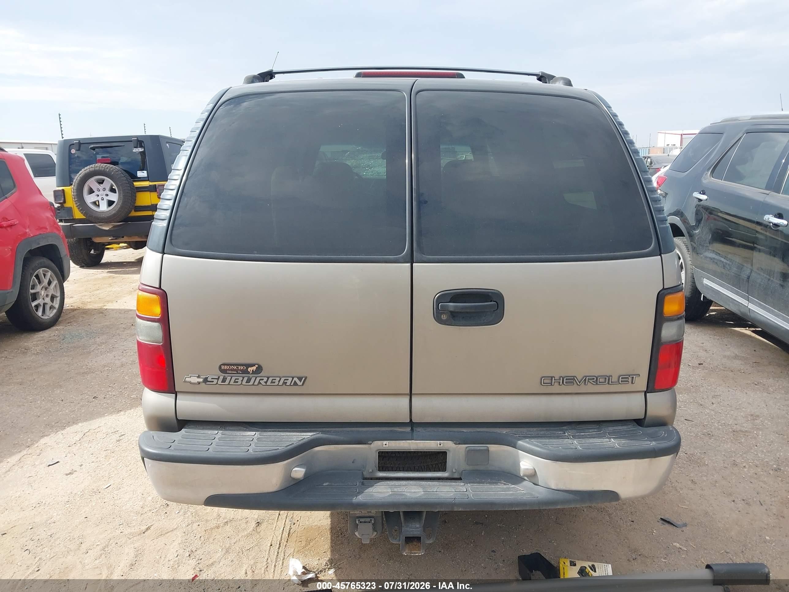 2001 Chevrolet Suburban 1500 Ls Beige vin: 1GNEC16T61J221142